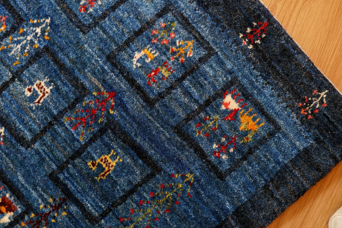 Collection 99×65cm 手織りペルシャ カシュクリ ギャッベ リズバフトギヤべ