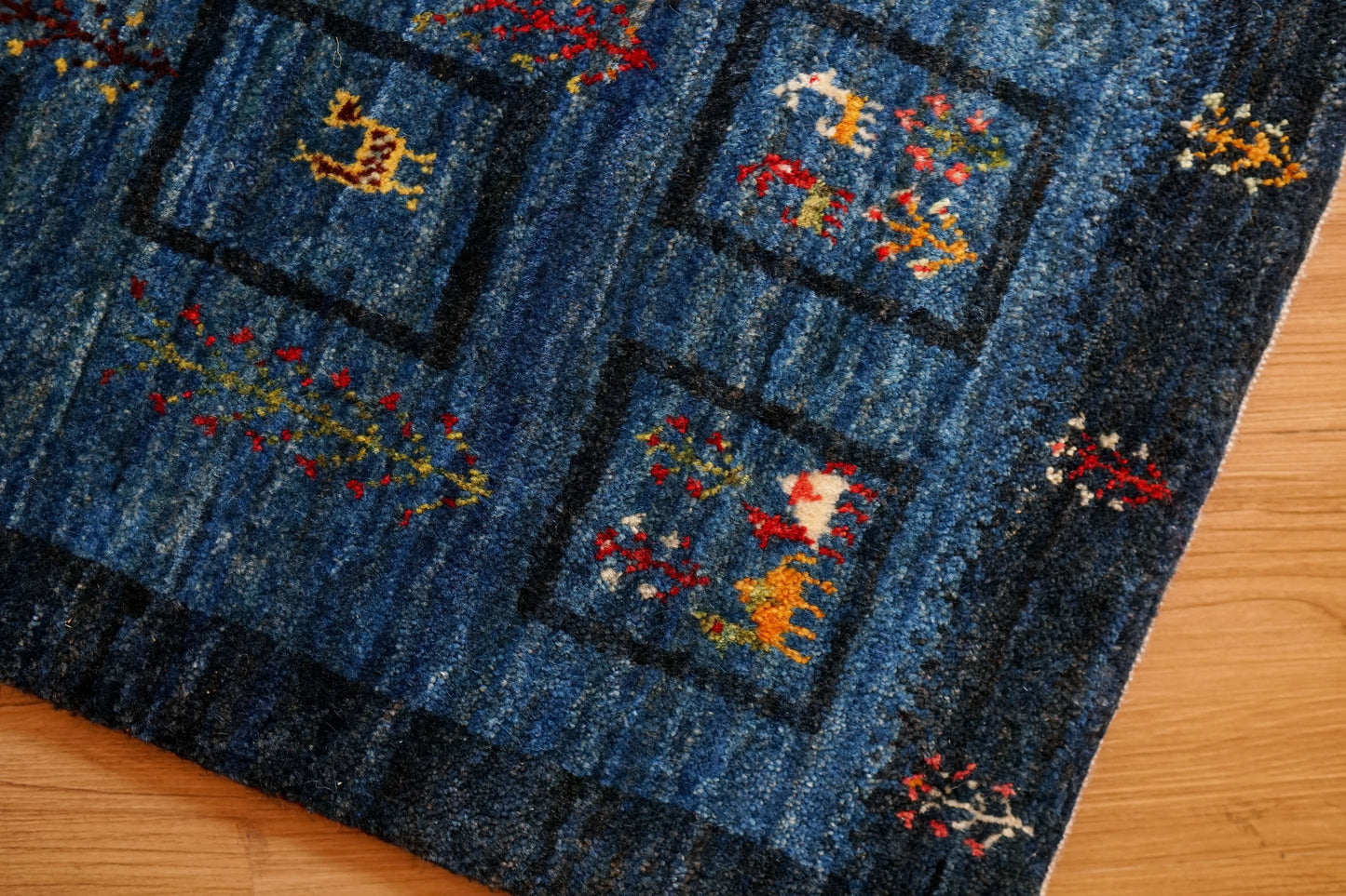 Collection 99×65cm 手織りペルシャ カシュクリ ギャッベ リズバフトギヤべ