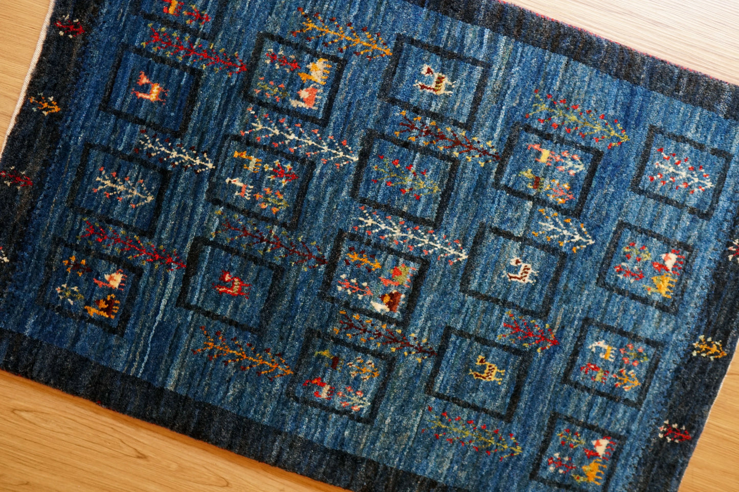 Collection 99×65cm 手織りペルシャ カシュクリ ギャッベ リズバフトギヤべ