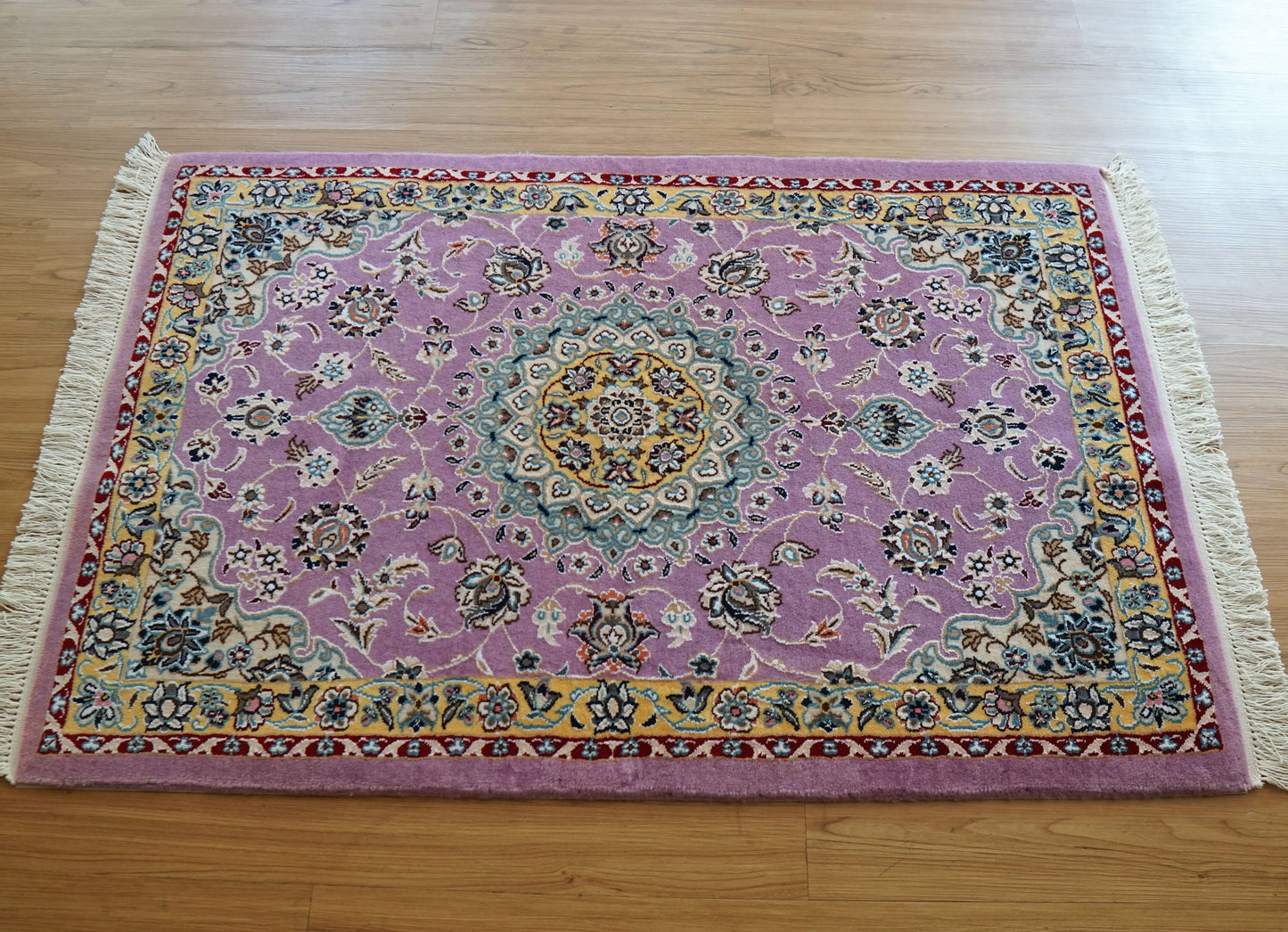 Collection ペルシャ絨毯 ナイン産 青 9la 120×79cm