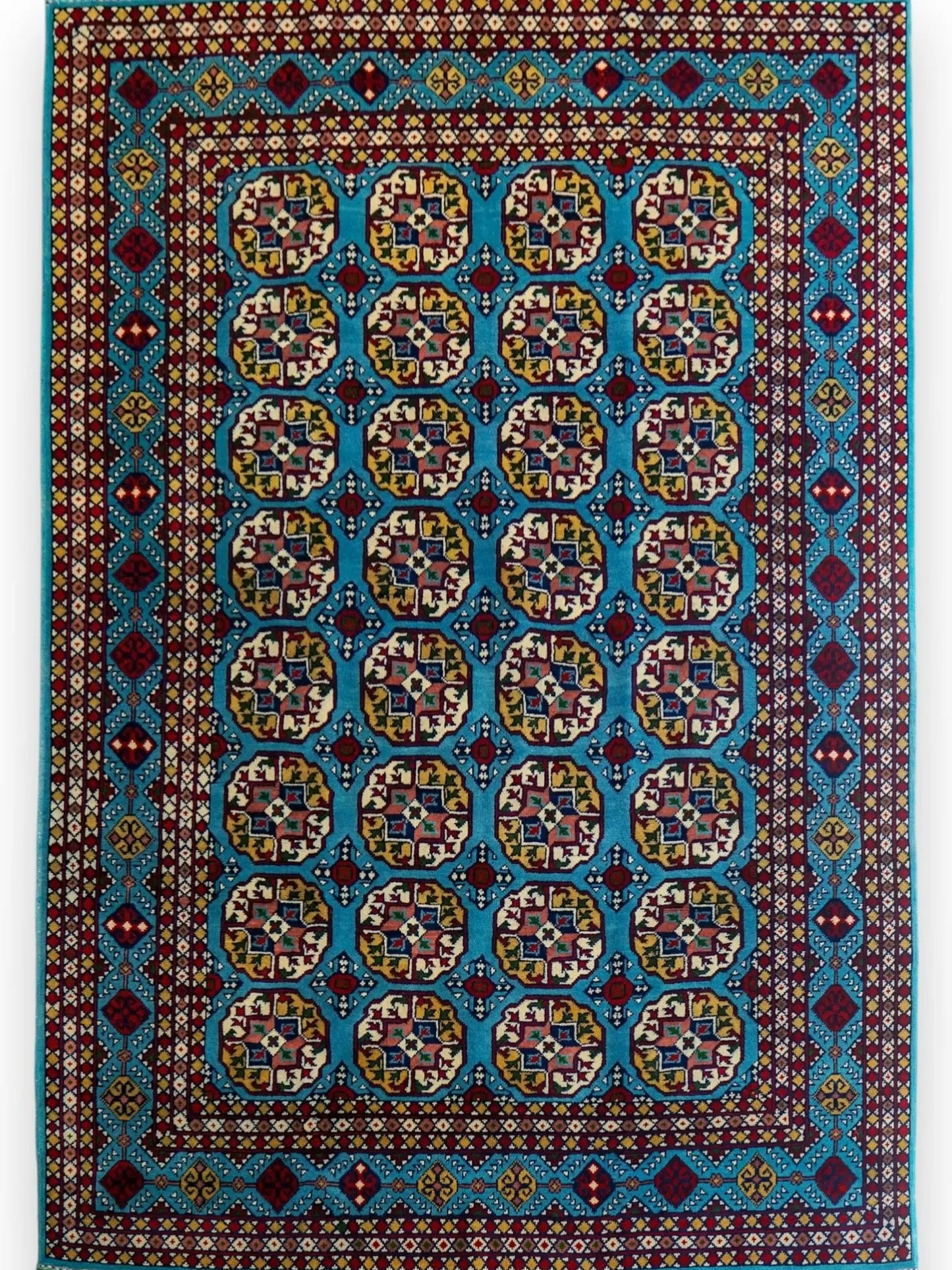 210×155cm トルクメン ボハララグ 手織り絨毯 Decorworks