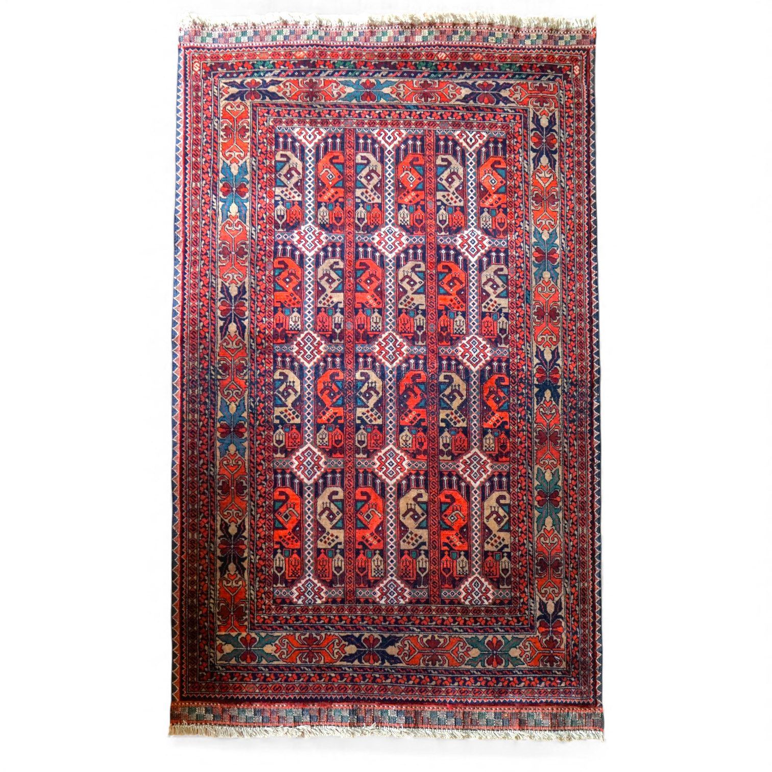 アフガン手織り絨毯 トルクメン ラグ 150×101cm – Decorworks