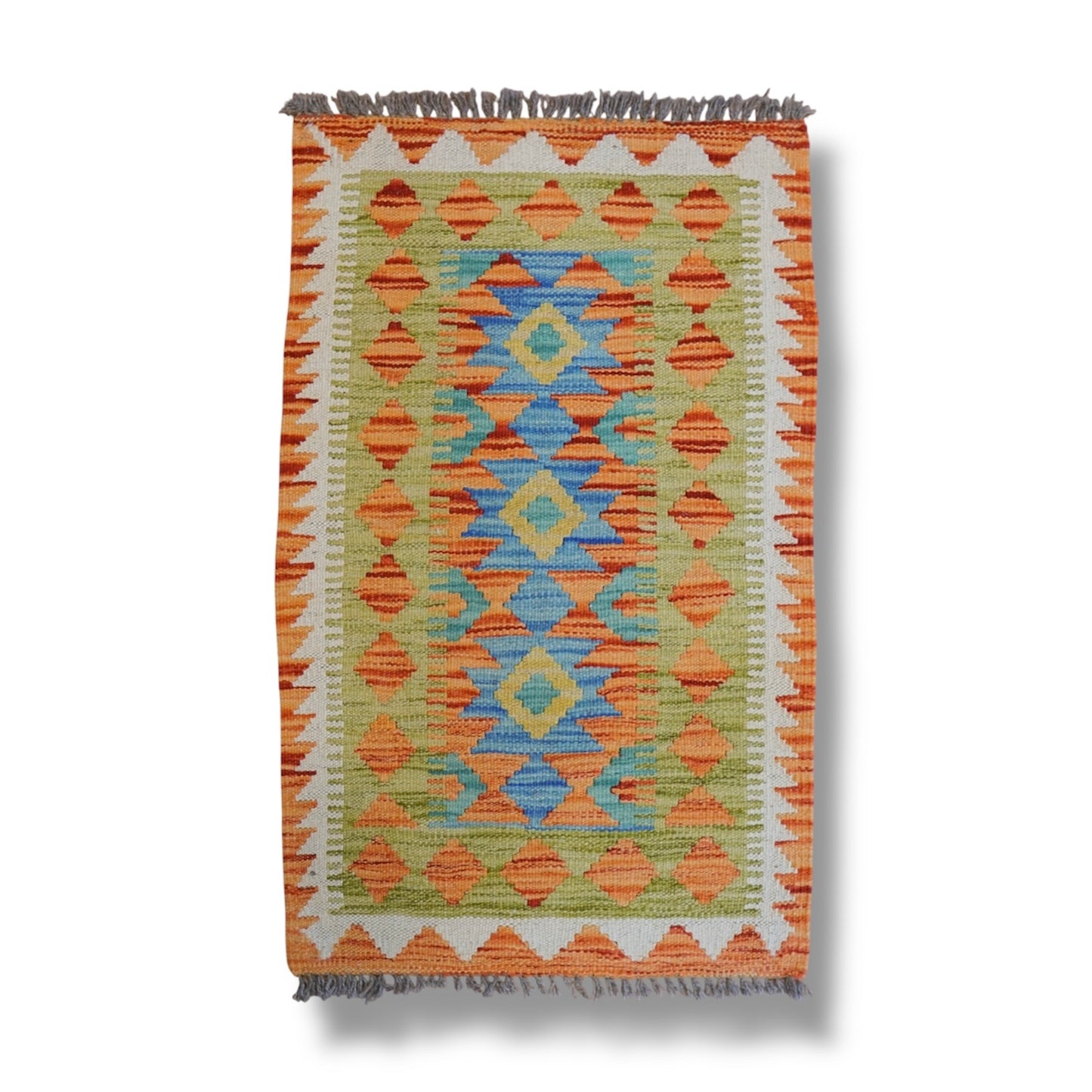 90×57cm アフガニスタン手織りキリム