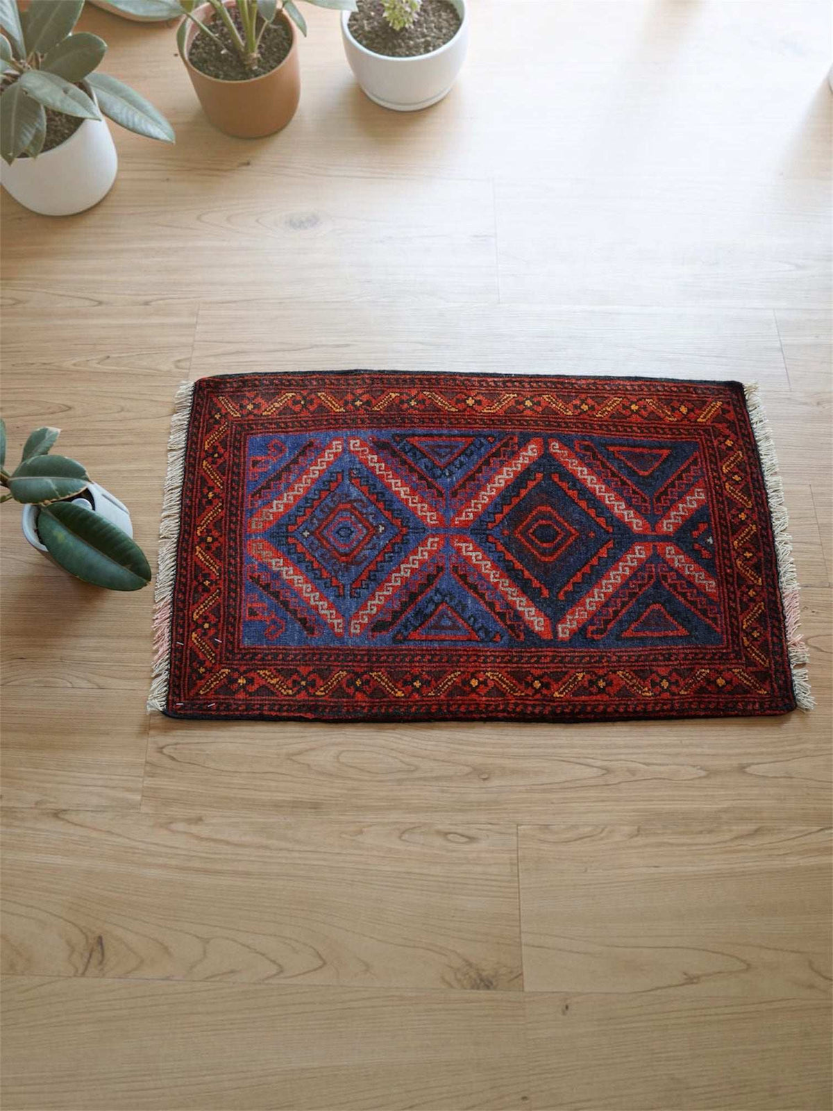 アフガン バルーチ ヴィンテージ絨毯 83×50cm トライバルラグ