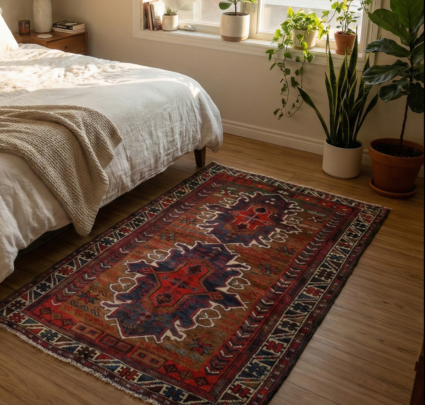 トライバルラグ ペルシャ絨毯 バルーチ 140x84cm