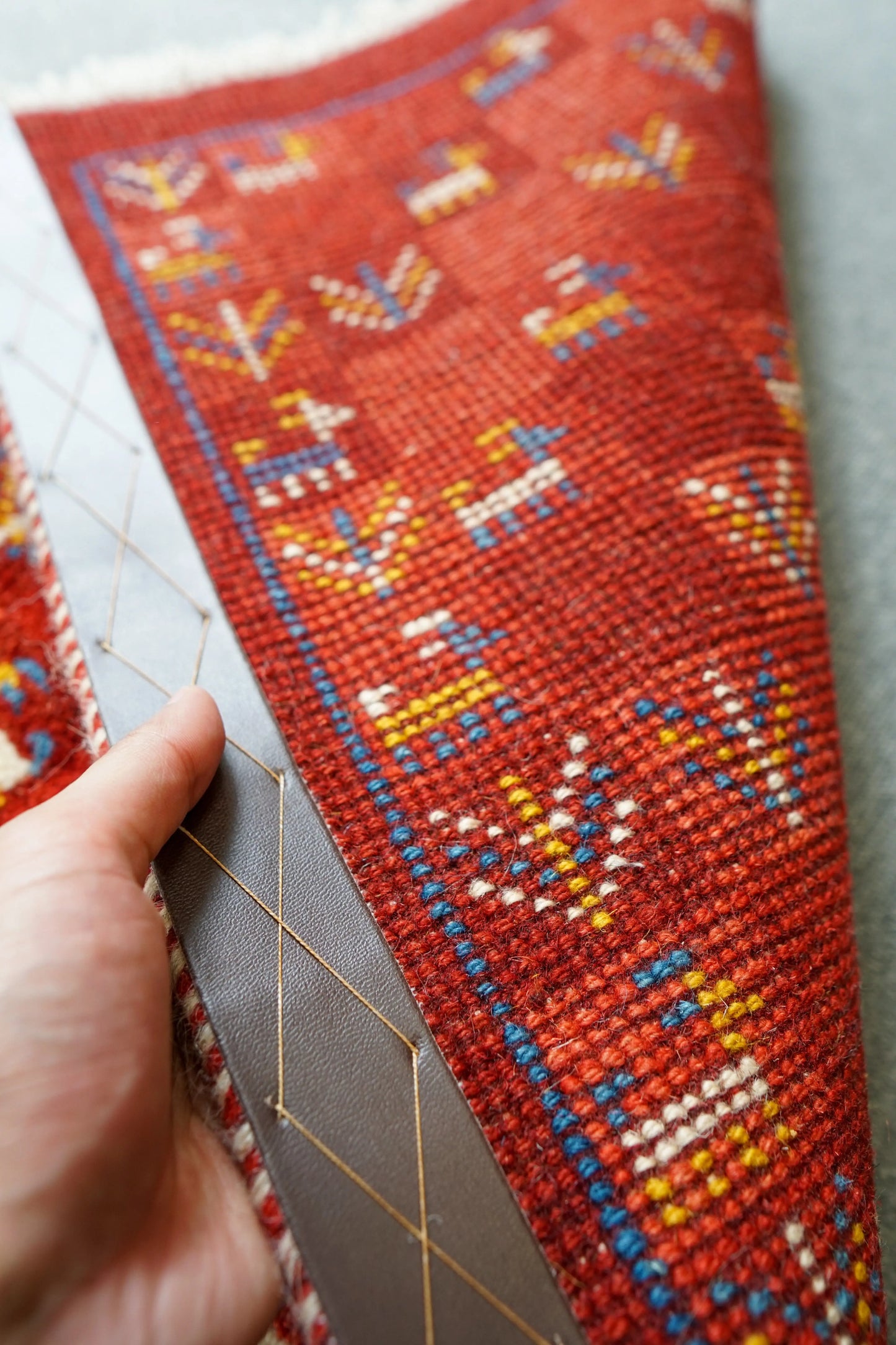 145×50cm ペルシャ絨毯 手織りギャッベ アマレ族 ランナー - Decorworks