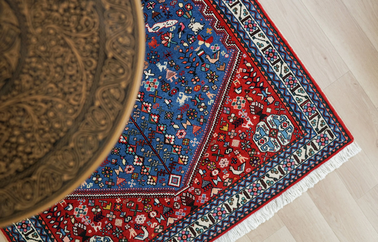152×105cm ペルシャ手織り絨毯 アバデ Decorworks