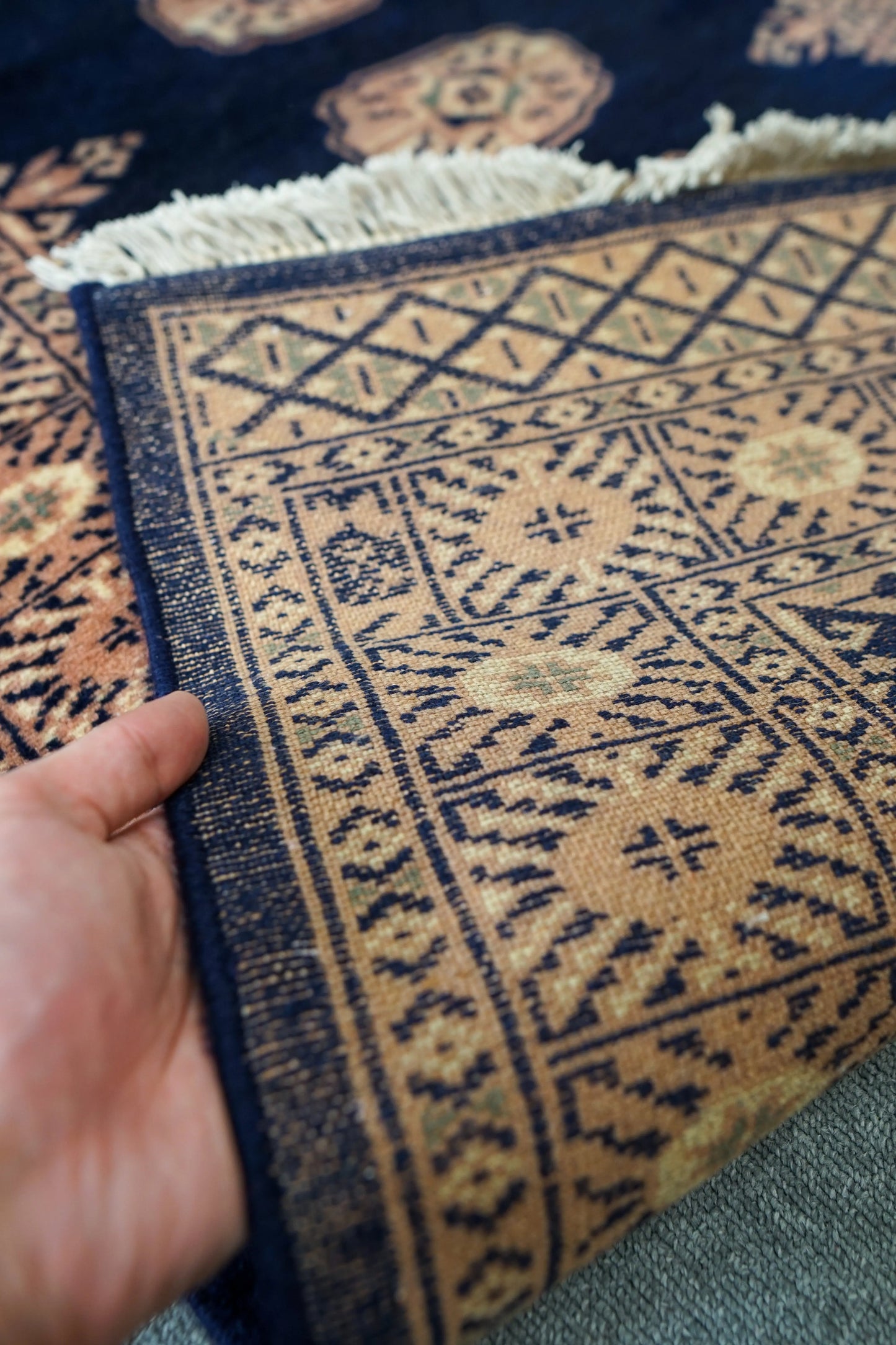 201×79cm パキスタン手織り絨毯 トルクメン ボハララグ Decorworks