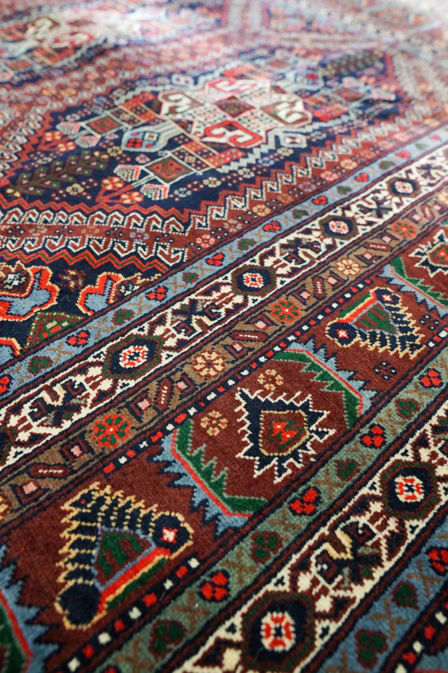 295×195cm アフガニスタン トルクメン 手織り絨毯 トライバルラグ Decorworks
