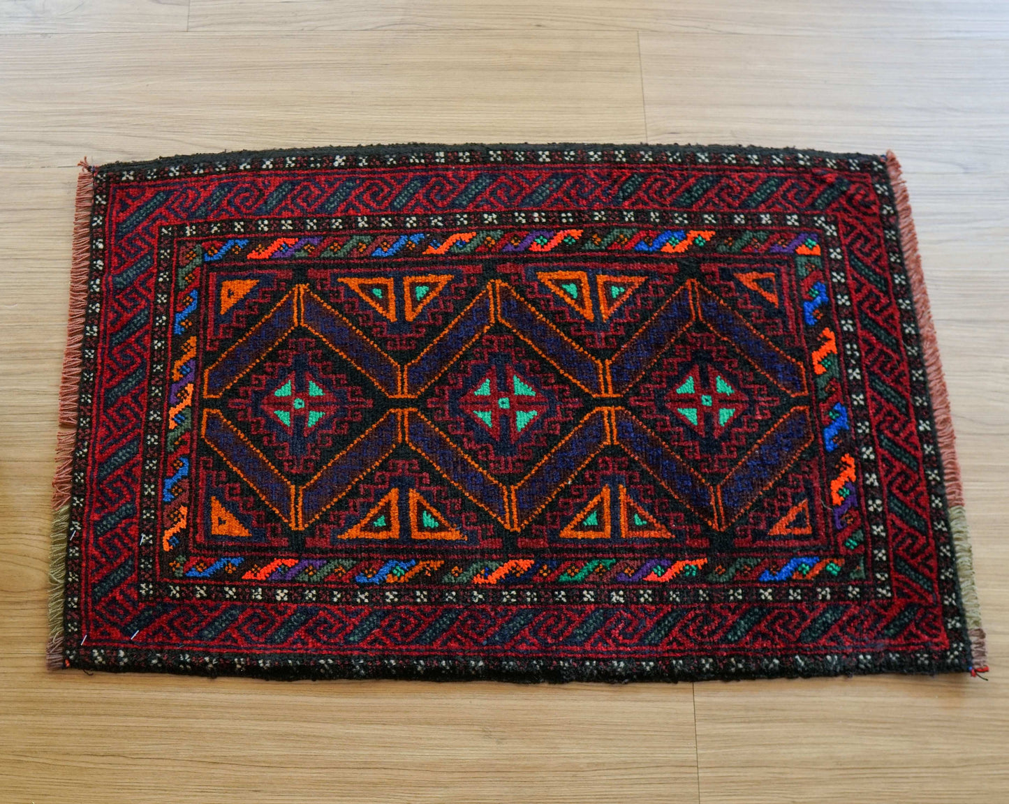 アフガン タイマニ バルーチ ヴィンテージ絨毯 76×49cm