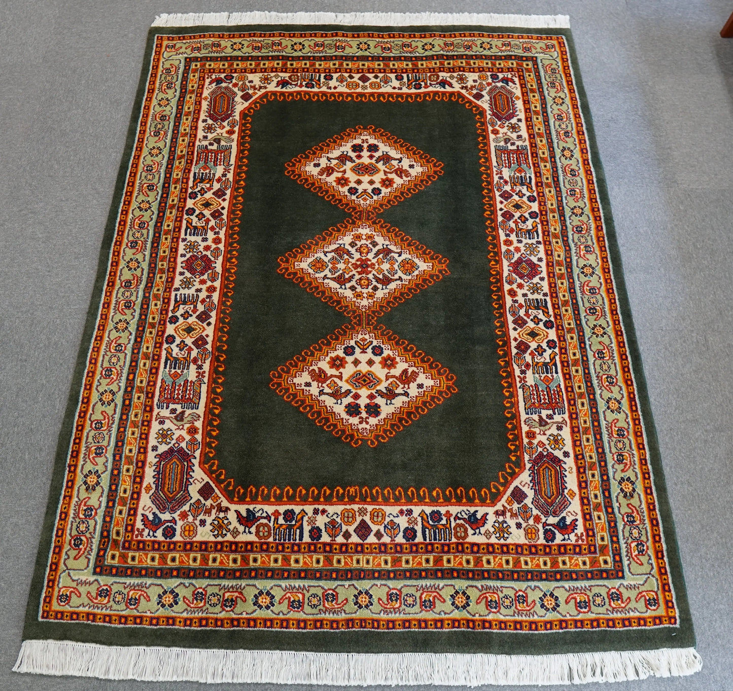 200×146cm ペルシャ ガシュガイ 手織り絨毯 Decorworks