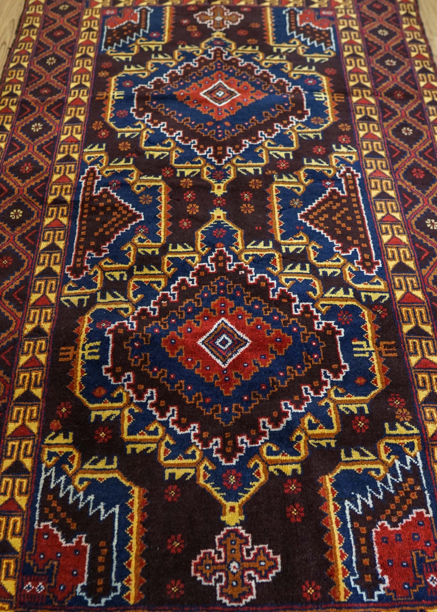 130×40cm ペルシャ手織り絨毯 タブリーズ産 50RAJ