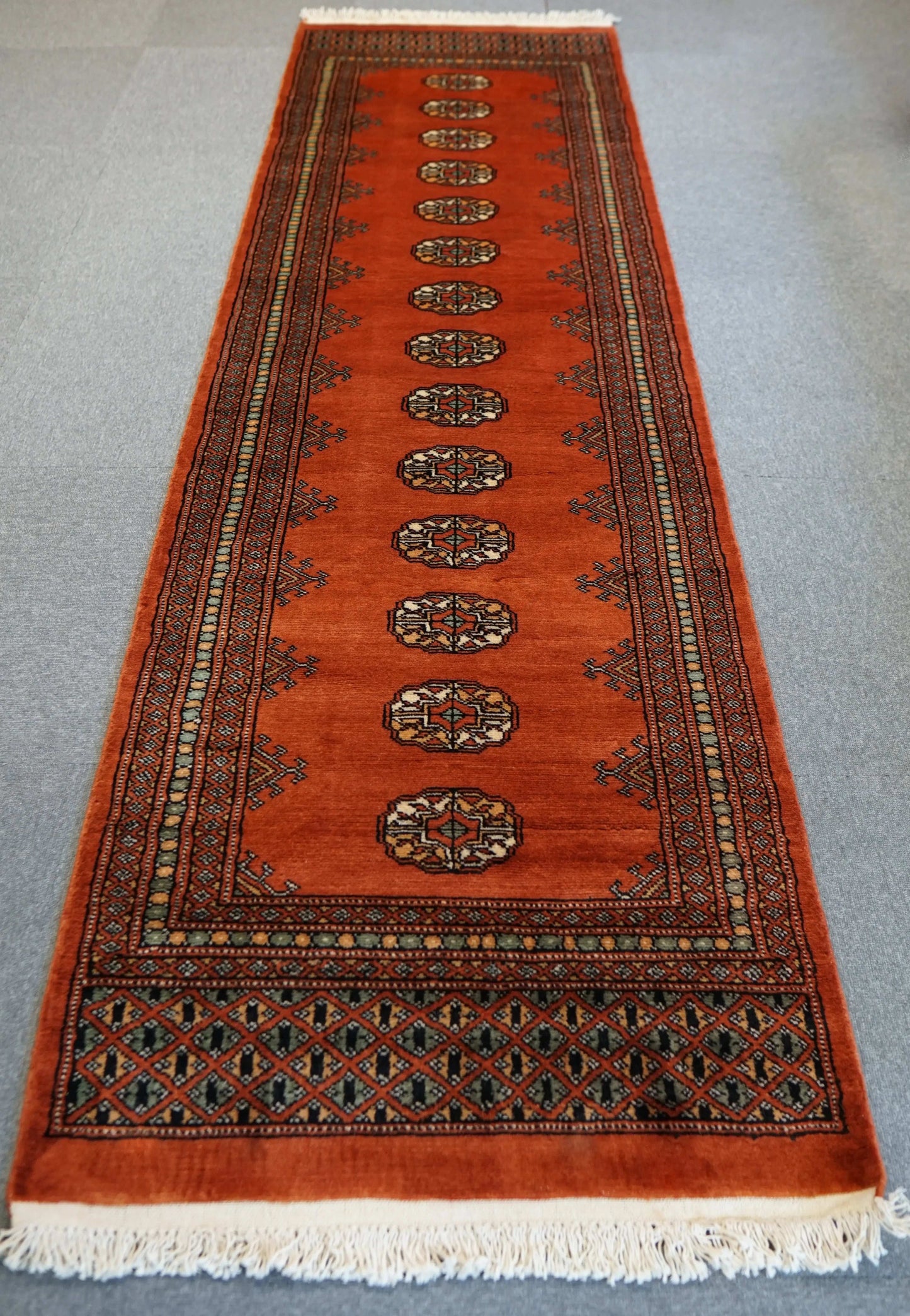 256×78cm パキスタン手織り絨毯 トルクメン ボハララグ Decorworks