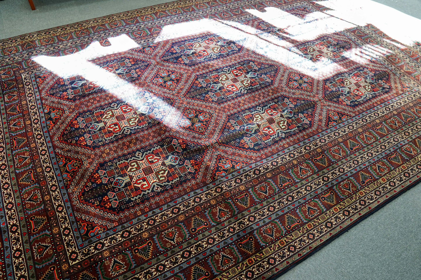 295×195cm アフガニスタン トルクメン 手織り絨毯 トライバルラグ Decorworks