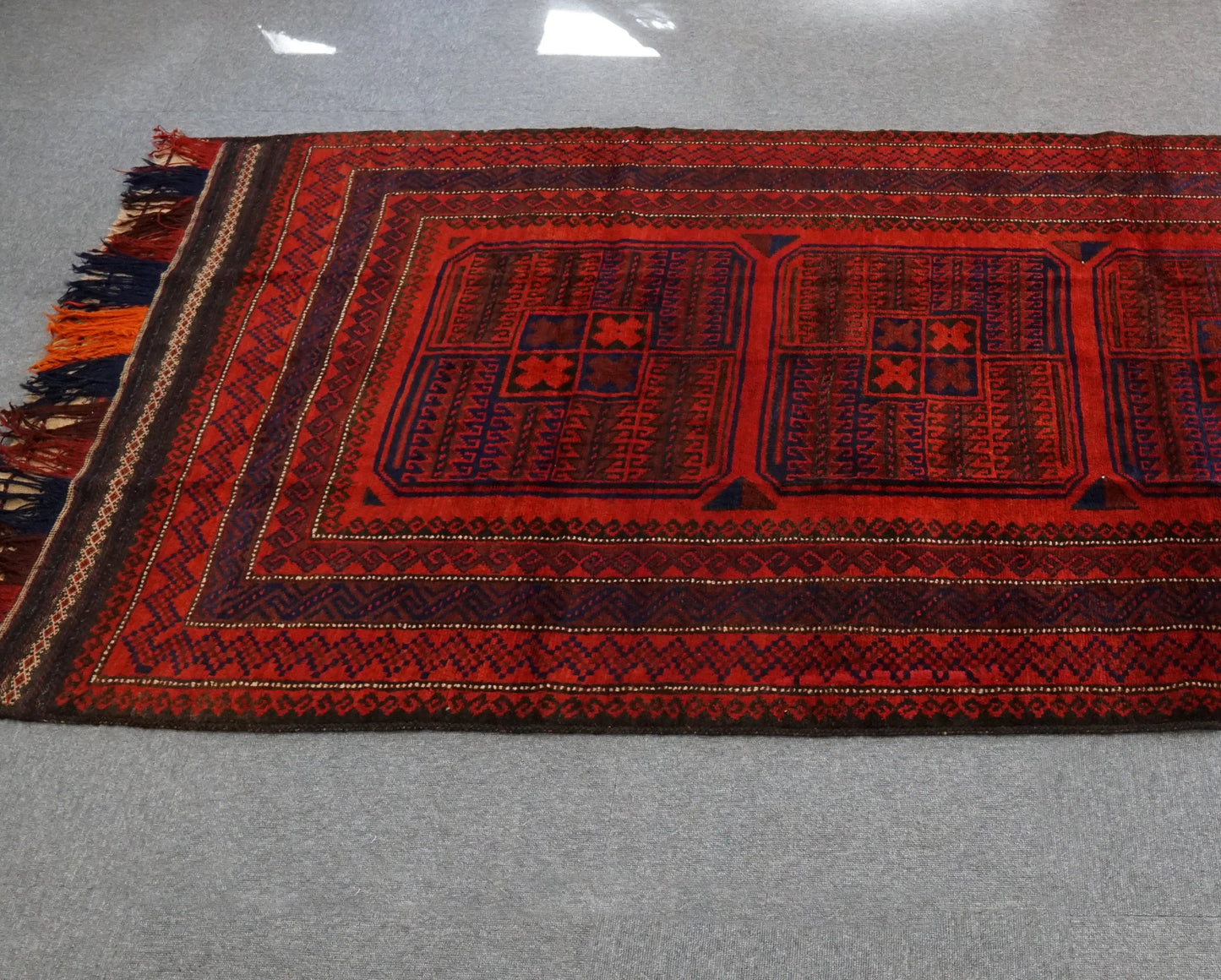 235x124cm バルーチ ヴィンテージラグ 手織り絨毯 Decorworks