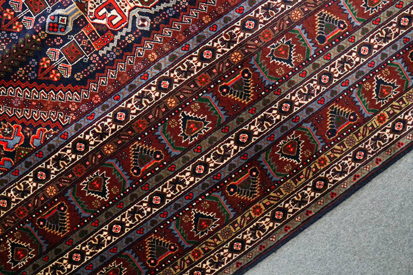 295×195cm アフガニスタン トルクメン 手織り絨毯 トライバルラグ Decorworks