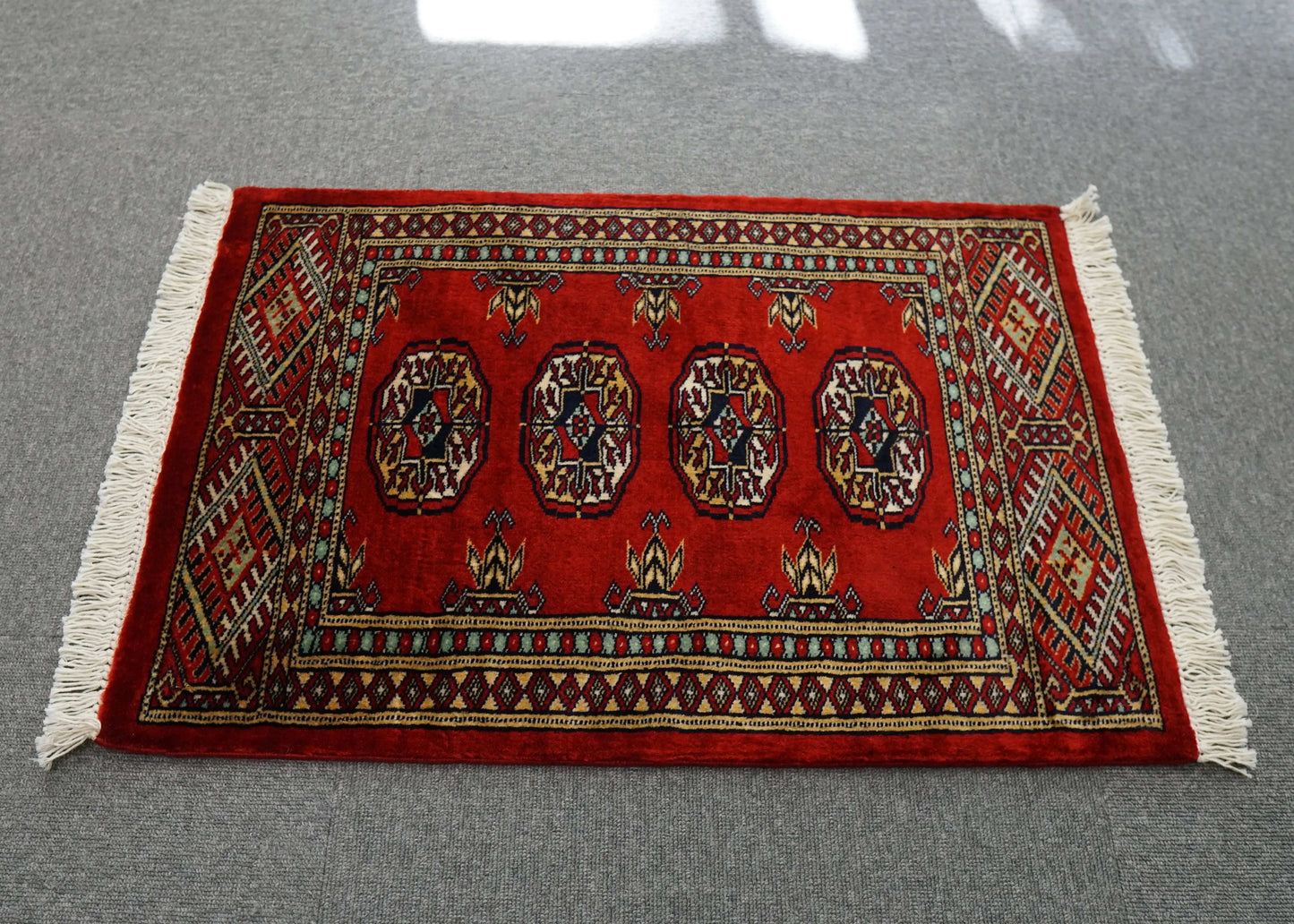 73×49cm トルクメン ボハララグ 手織り絨毯 Decorworks
