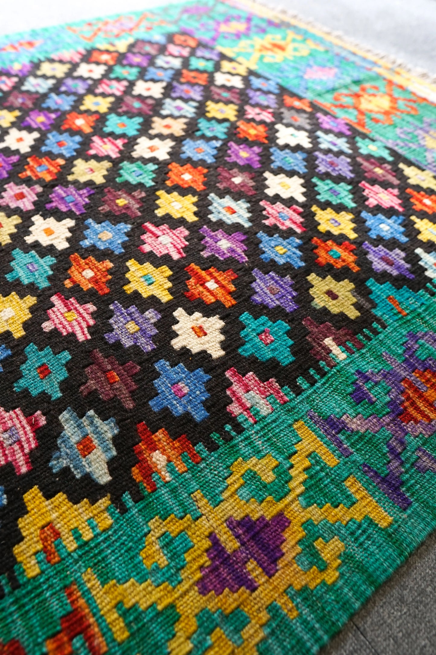 149×102cm アフガニスタン手織りキリム Decorworks