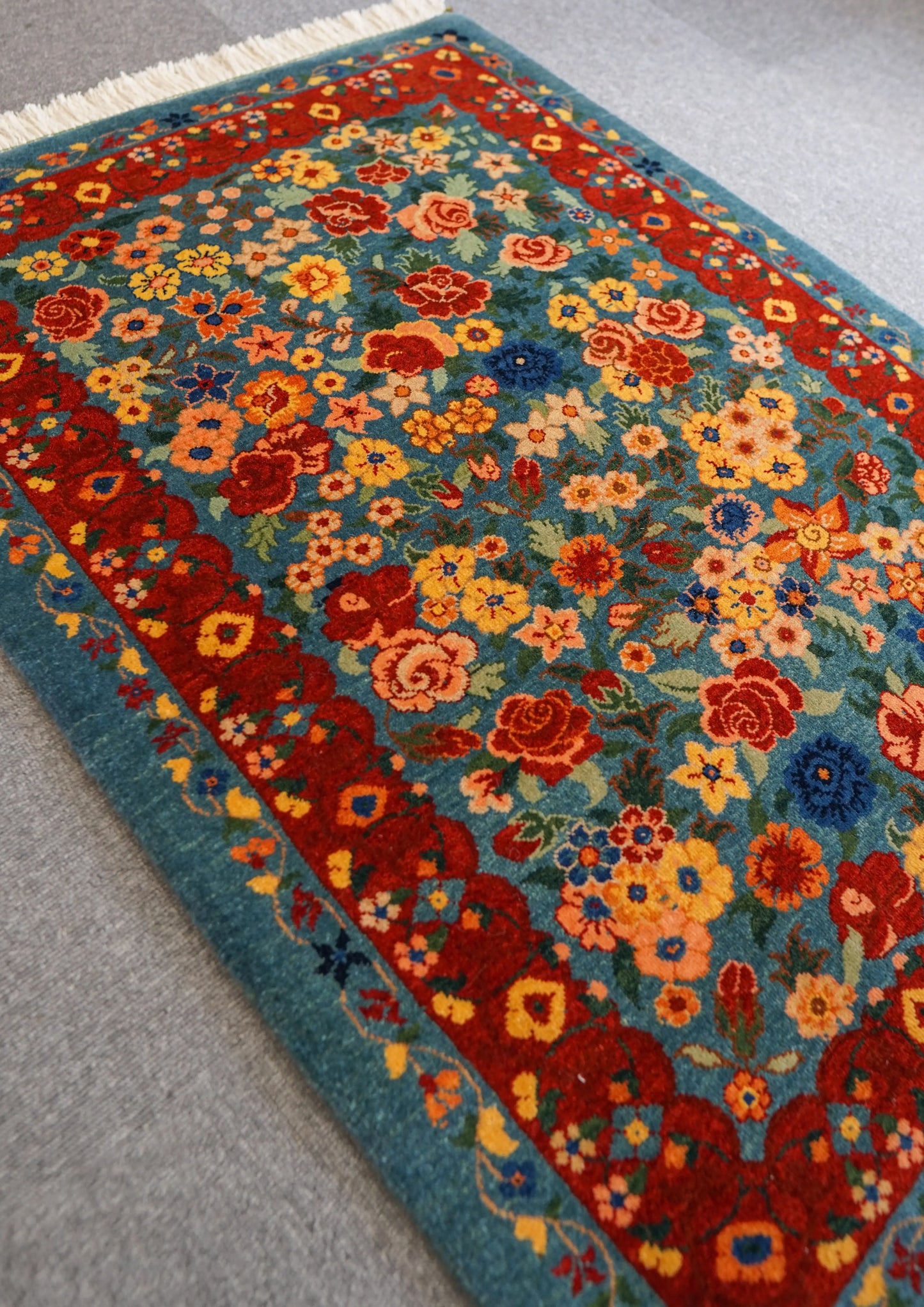 106×76cm ペルシャ バラミン産 手織り絨毯 Decorworks