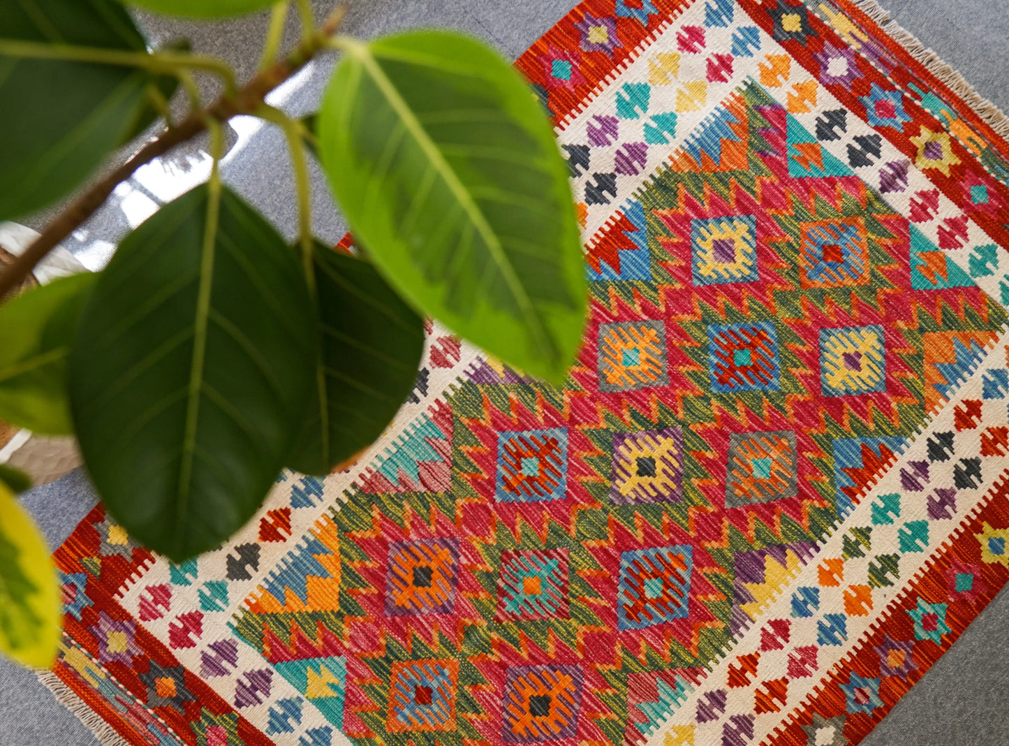 153×104cm アフガニスタン 手織り キリム Decorworks