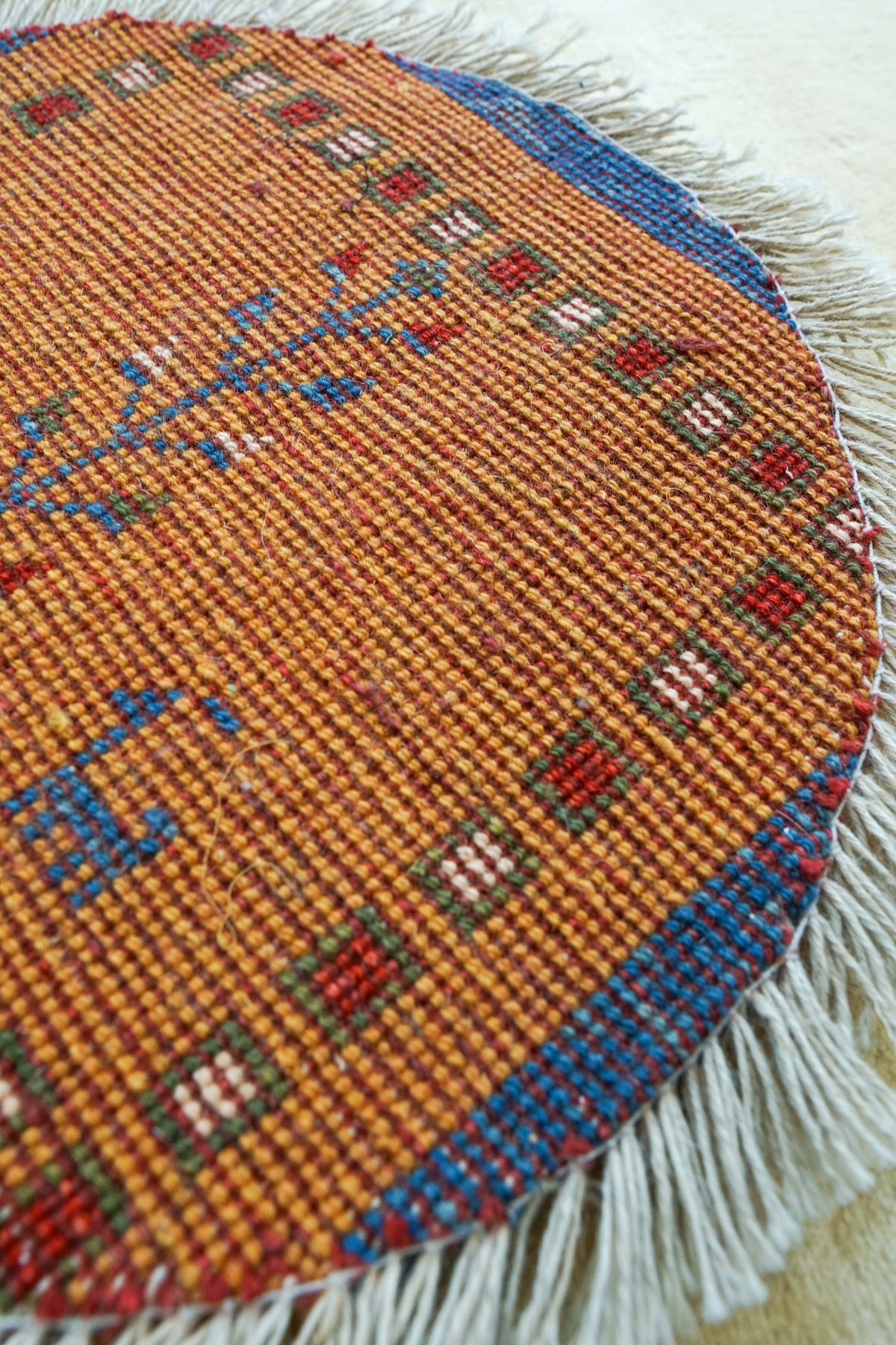 40×40cm ペルシャ絨毯 手織りギャッベ アマレ族 ギャベ