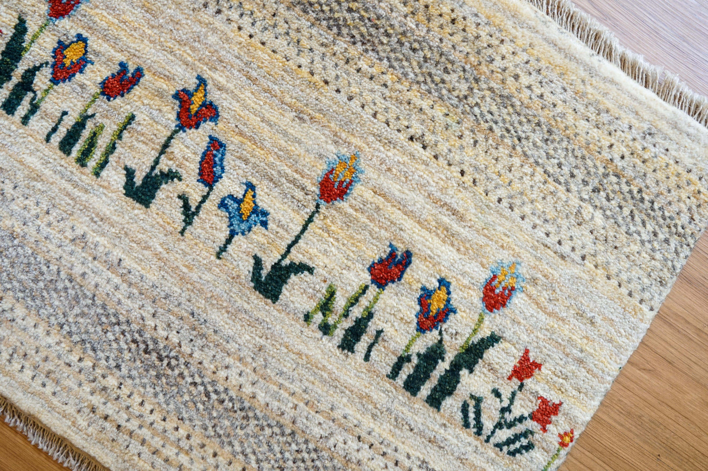 Collection 90×68cm ペルシャ絨毯 手織りギャッベ