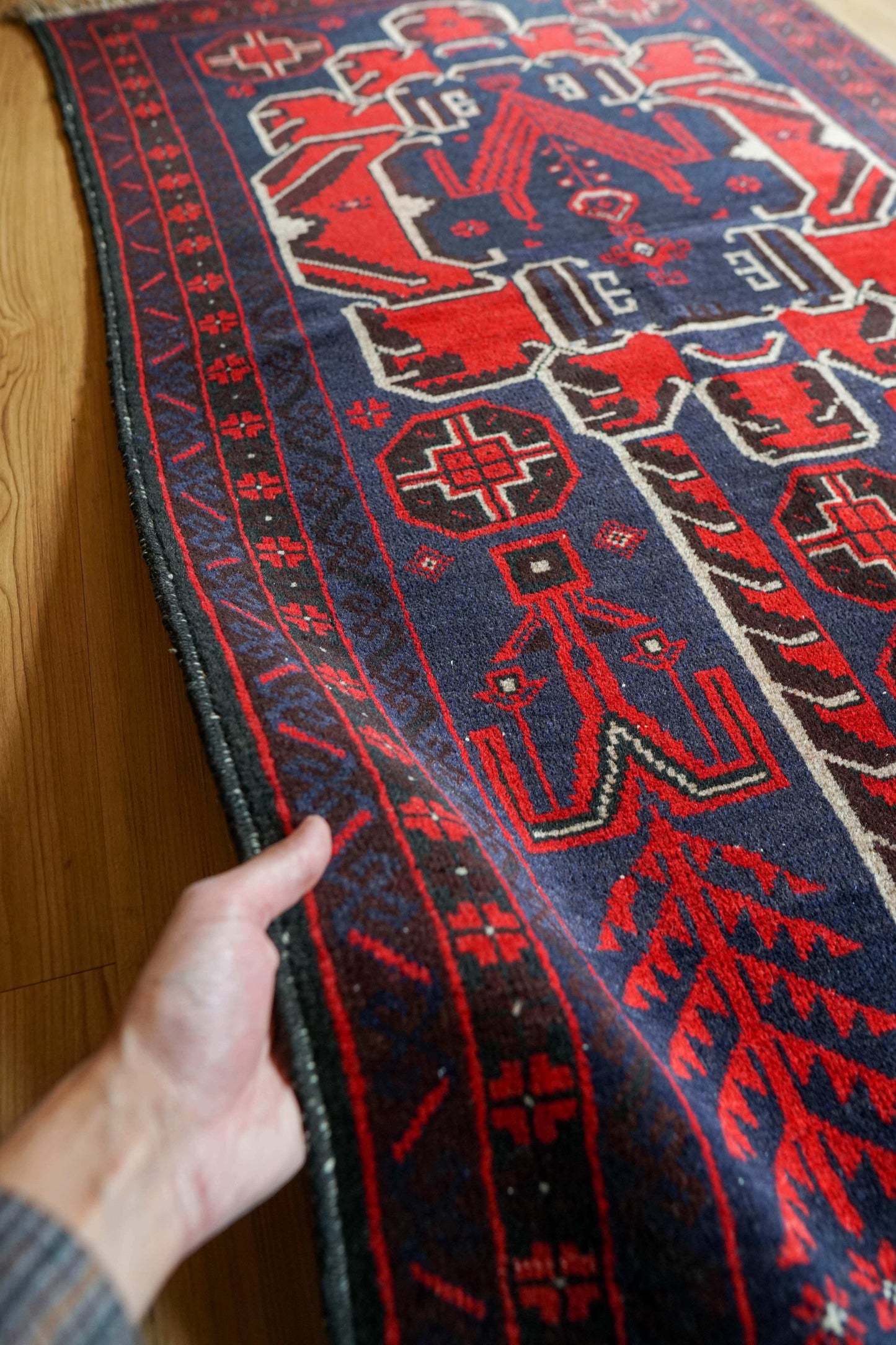 vintageペルシャ絨毯 バルーチ トライバルラグ 150x83cm