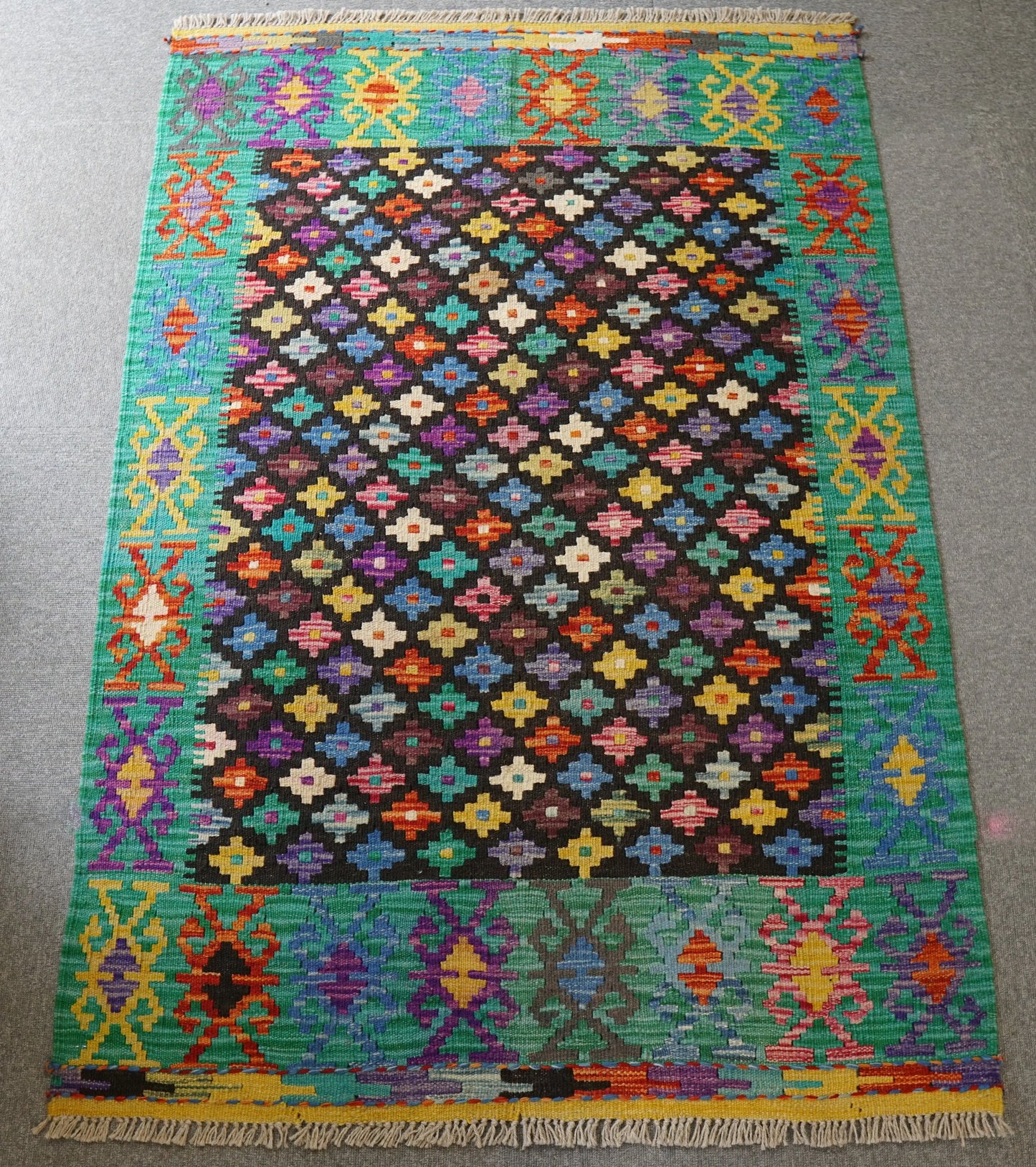 149×102cm アフガニスタン手織りキリム Decorworks