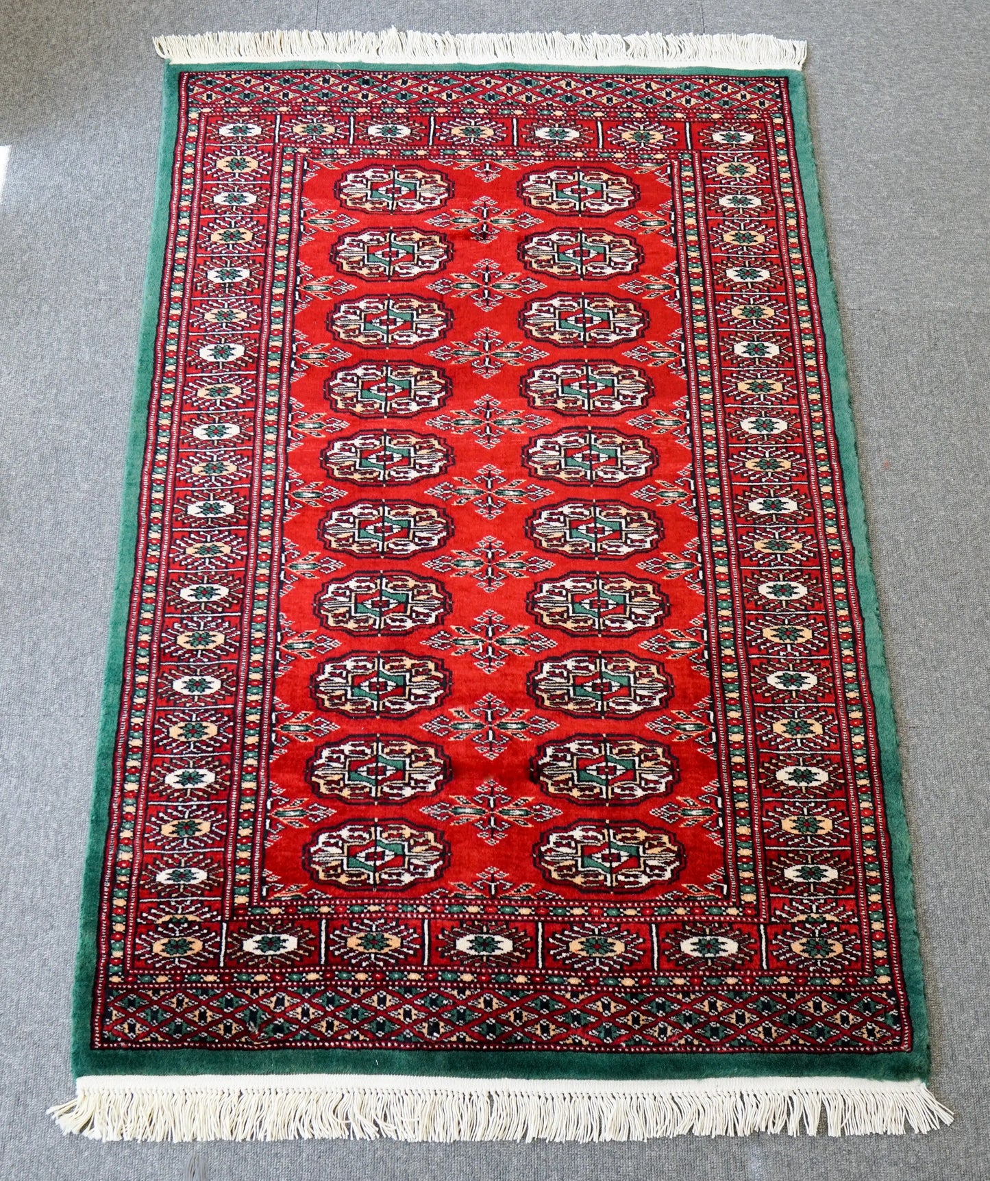 120×80cm 手織りパキスタン絨毯 トルクメン ボハララグ Decorworks
