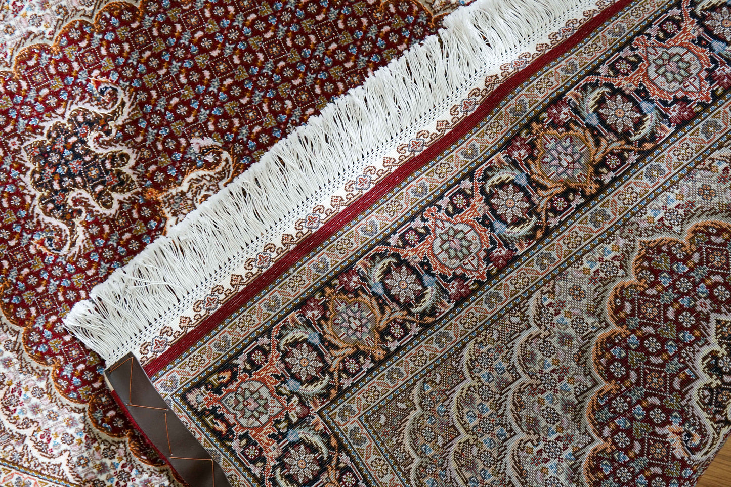 154×100cm 手織り ペルシャ絨毯 タブリーズ産 50RAJ