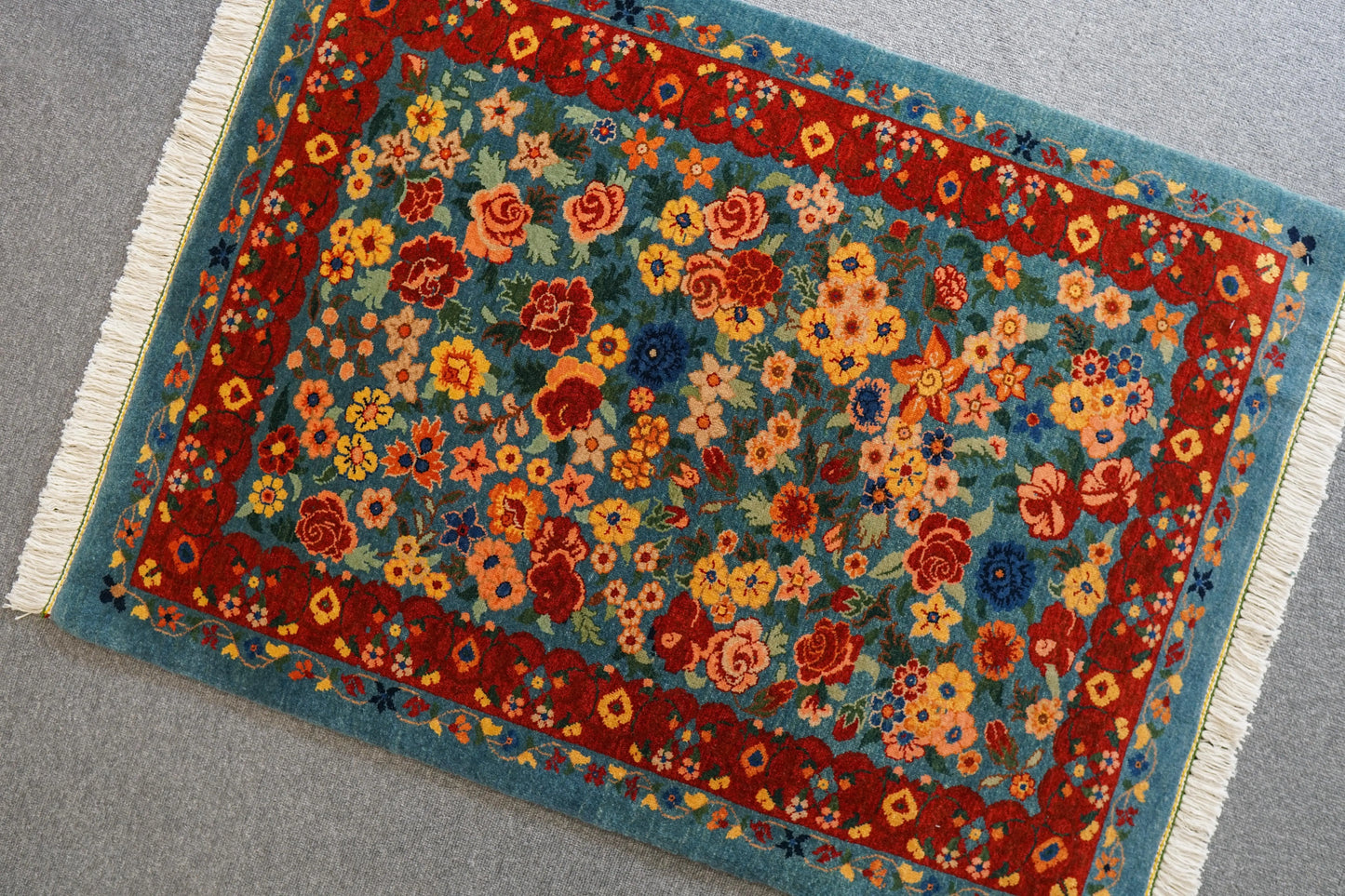 106×76cm ペルシャ バラミン産 手織り絨毯 Decorworks