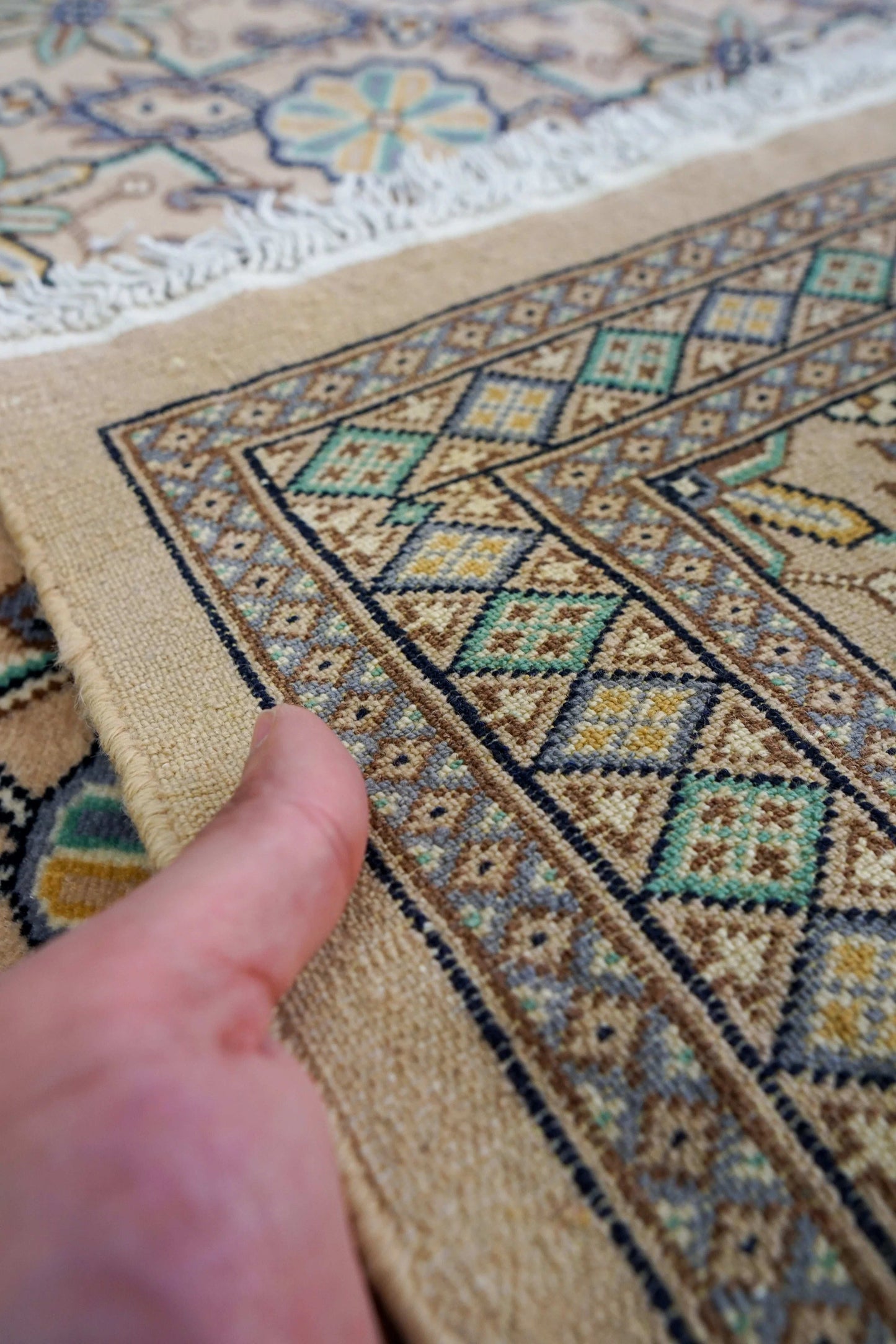 120×80cm パキスタン手織り絨毯