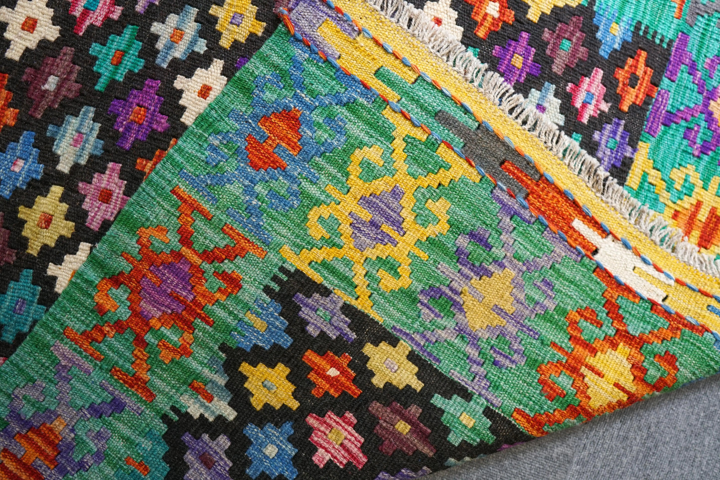 149×102cm アフガニスタン手織りキリム Decorworks