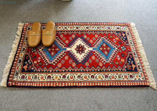 100×62cm ペルシャ絨毯 ヤラメ Decorworks