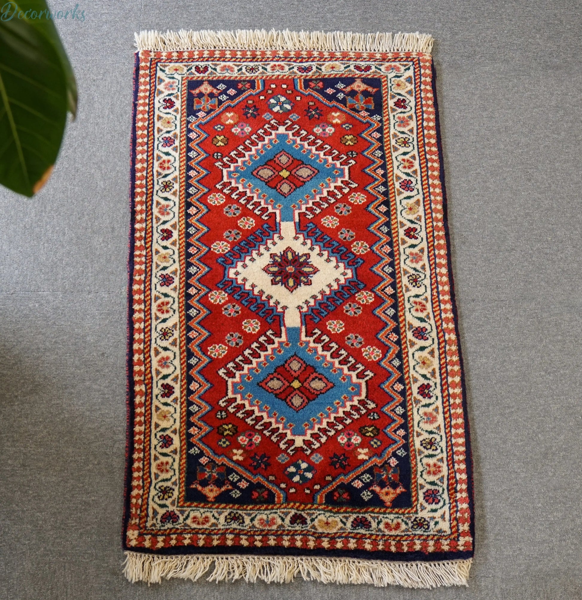 100×62cm ペルシャ絨毯 ヤラメ Decorworks