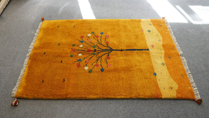 150×100cm 【ペルシャ絨毯 手織りギャッベ】アマレ族ギャッベ ギャベ Decorworks