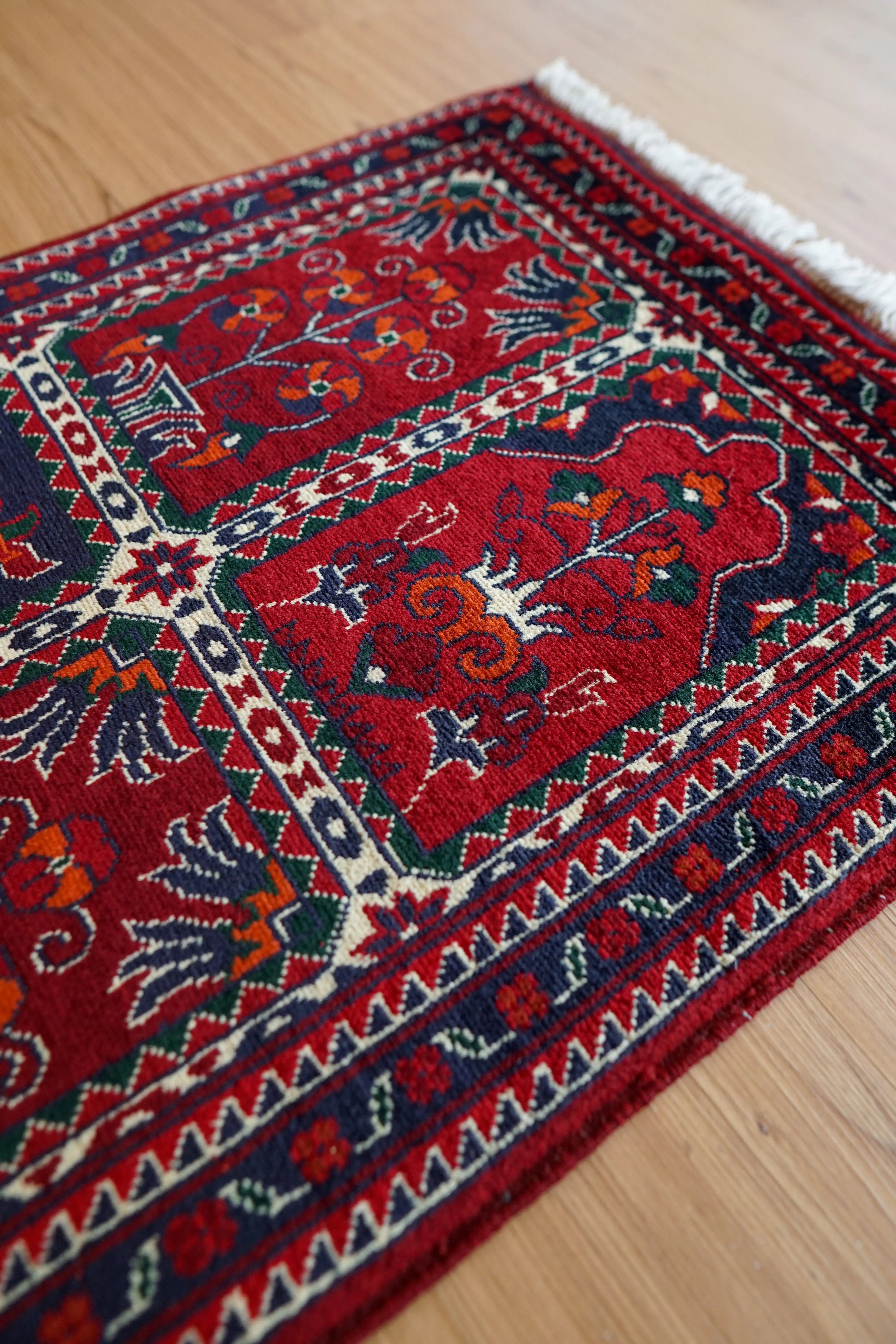 120×78cm アフガニスタン手織り絨毯 カールモハメディ ペルシャ絨毯 120×78cm アフガニスタン手織り絨毯 カールモハメディ ペルシャ絨毯