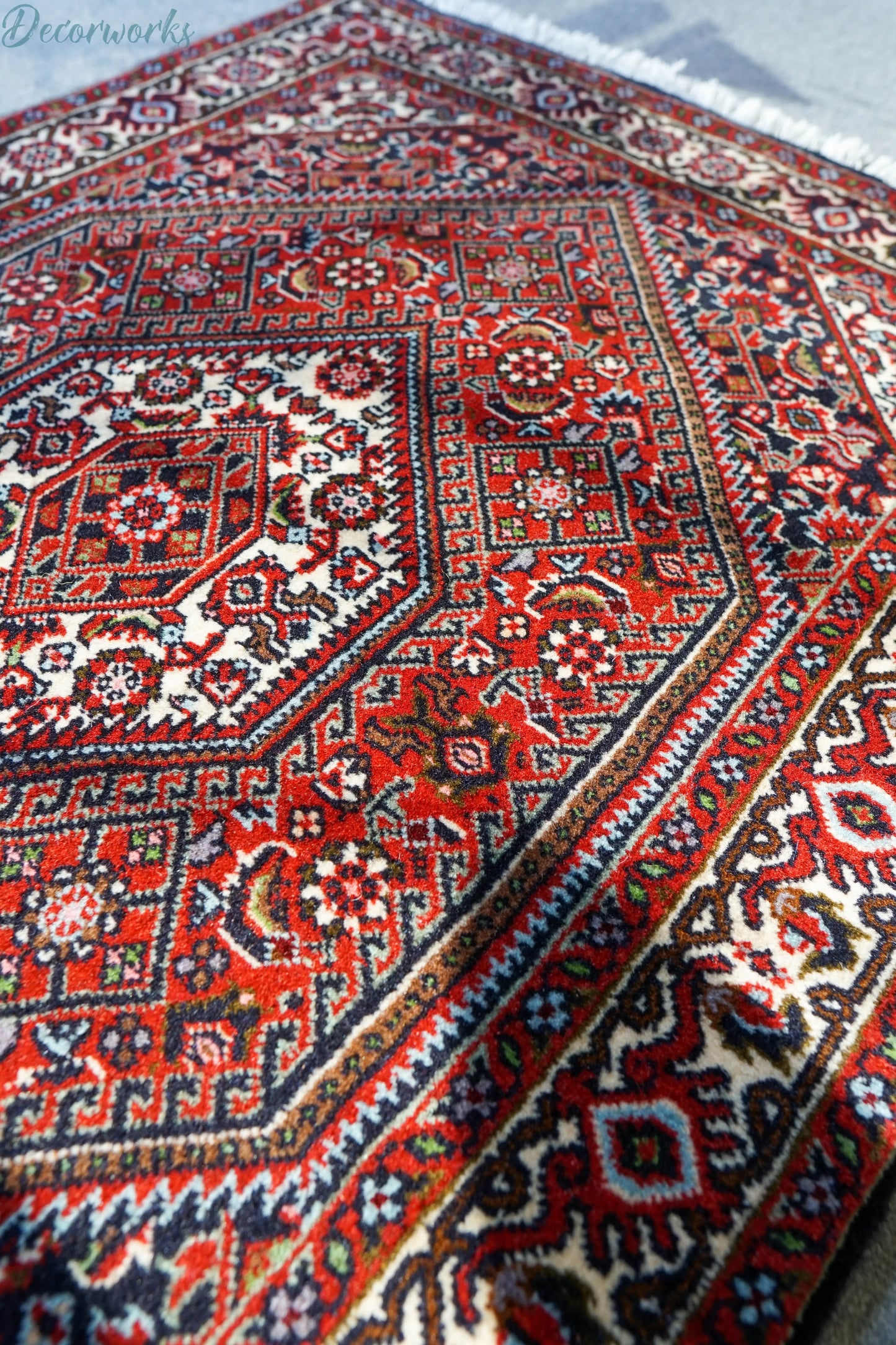 105×70cm　ペルシャ 手織り絨毯 ビジャール産 Decorworks