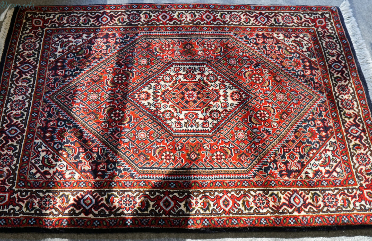 105×70cm　ペルシャ 手織り絨毯 ビジャール産 Decorworks