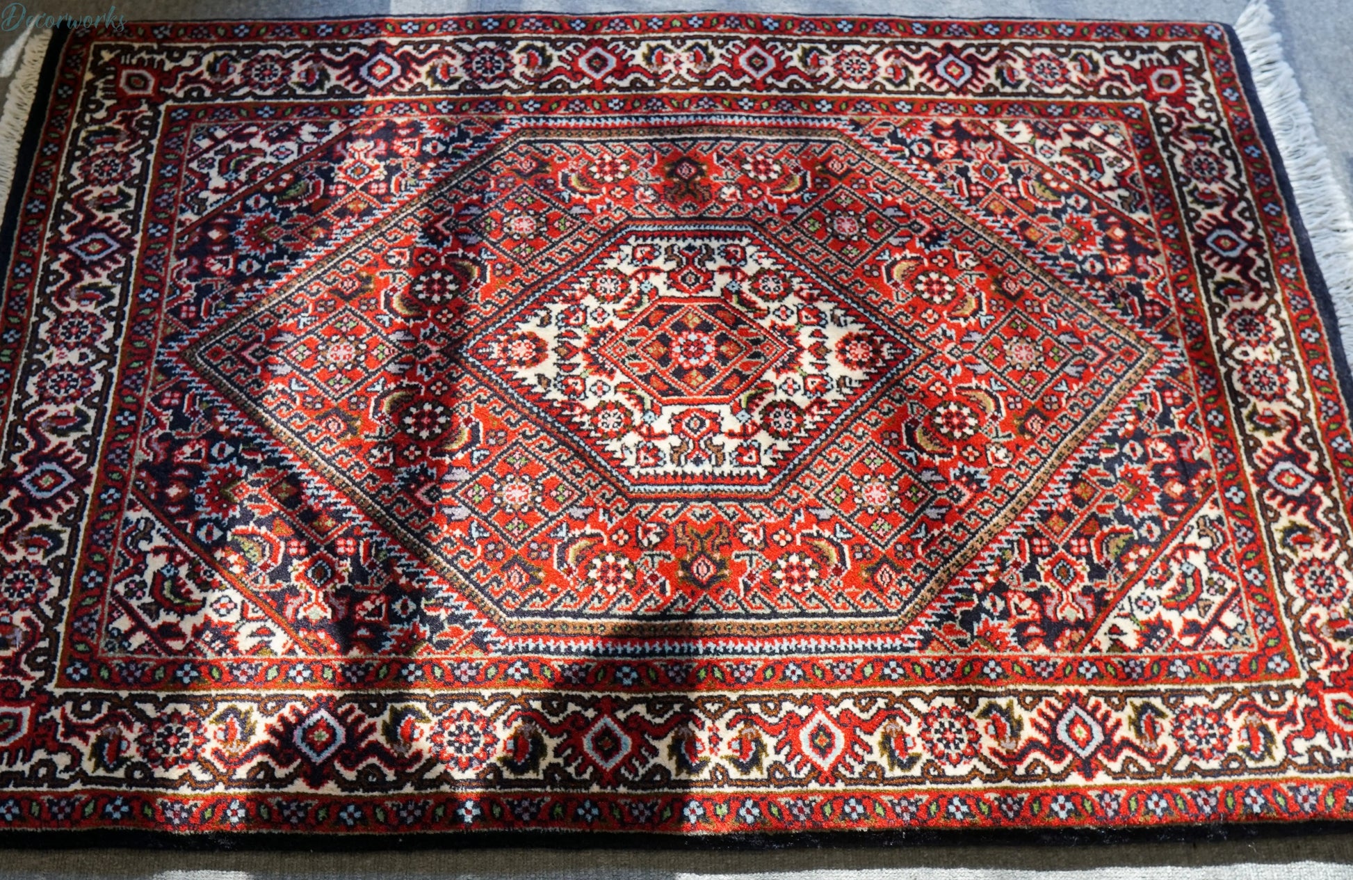 105×70cm　ペルシャ 手織り絨毯 ビジャール産 Decorworks
