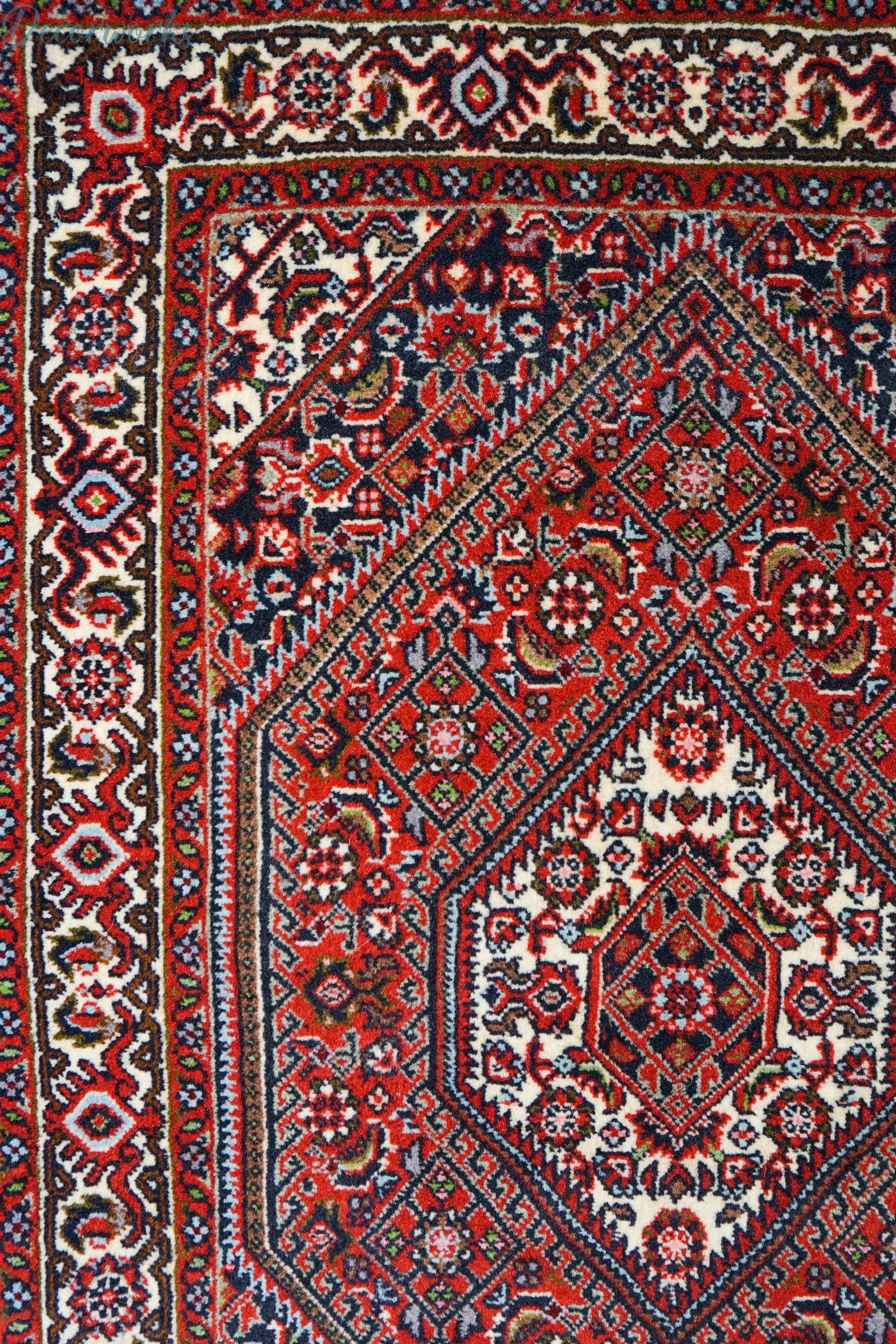 105×70cm　ペルシャ 手織り絨毯 ビジャール産 Decorworks