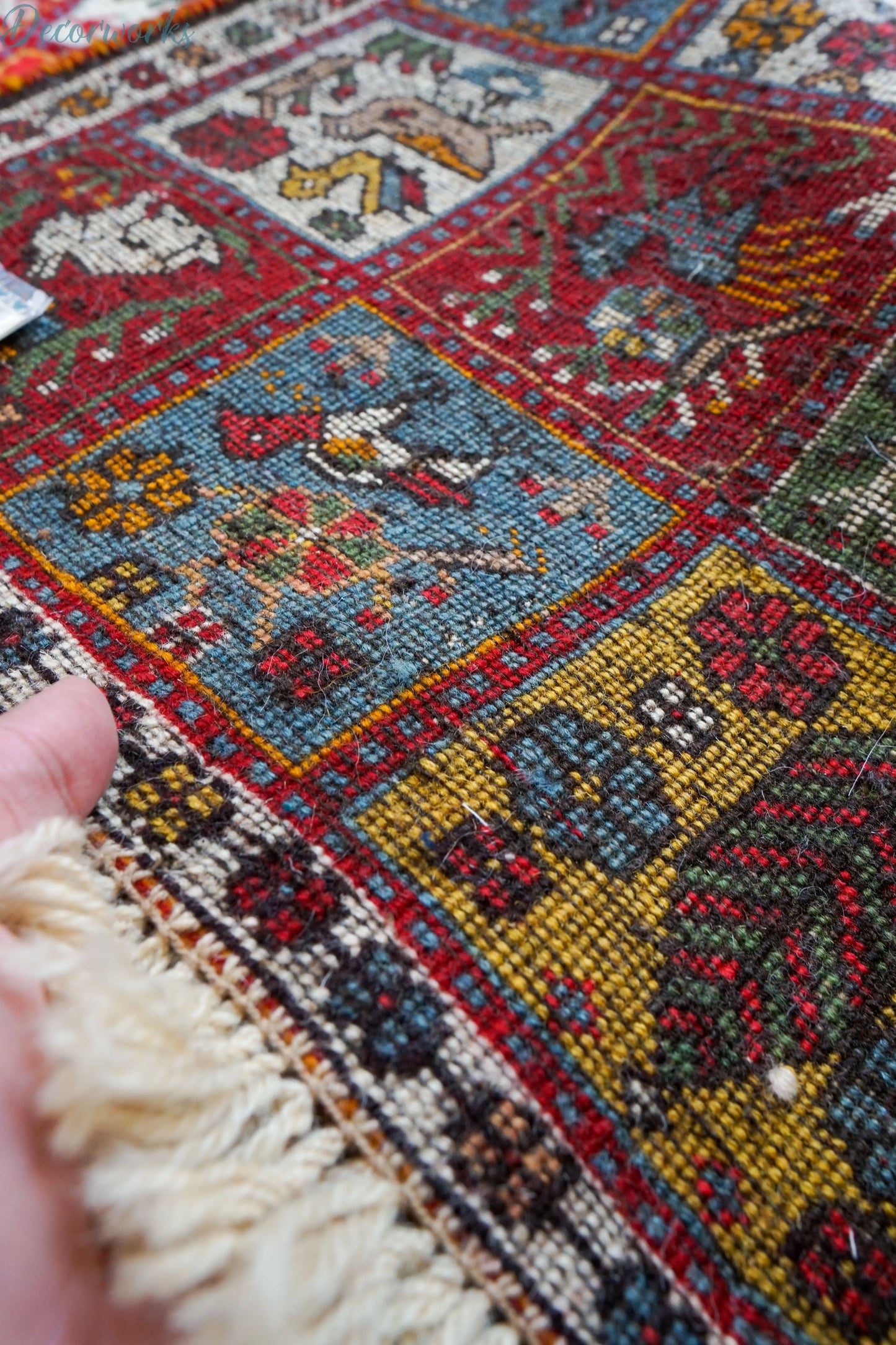 108x65cm 手織り ペルシャ絨毯　カシュカイ族 Decorworks