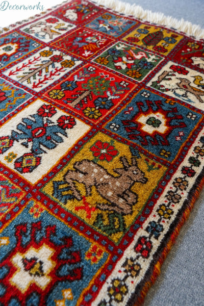 108x65cm 手織り ペルシャ絨毯　カシュカイ族 Decorworks