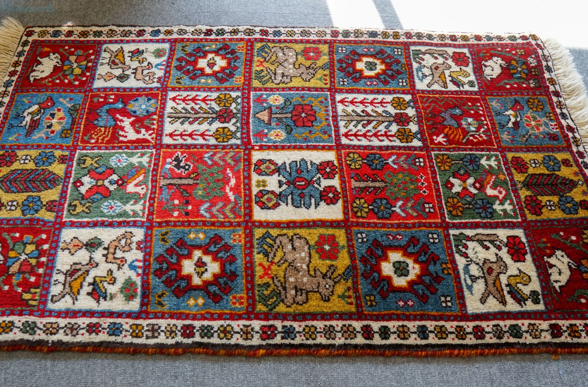 108x65cm 手織り ペルシャ絨毯　カシュカイ族 Decorworks
