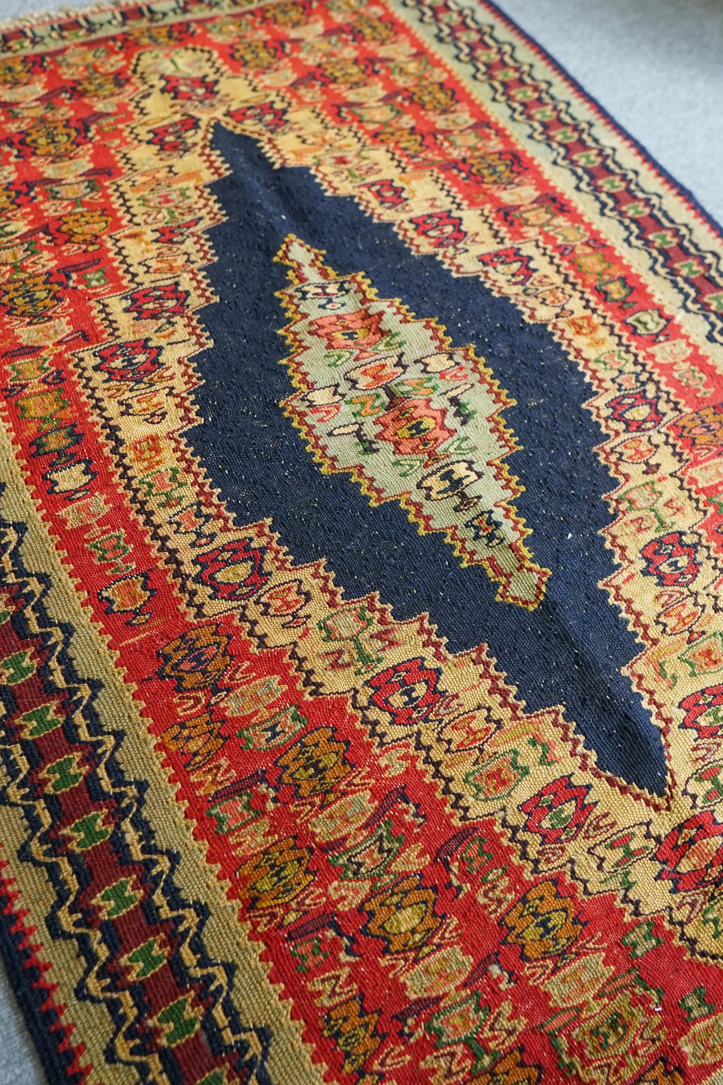 110×81cm セネ サナンダジ 手織り手織りオールドキリム - Decorworks