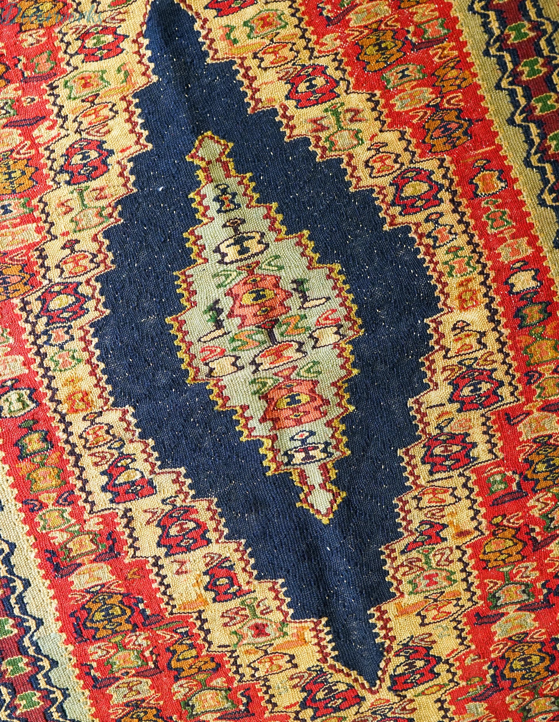 110×81cm セネ サナンダジ 手織り手織りオールドキリム - Decorworks