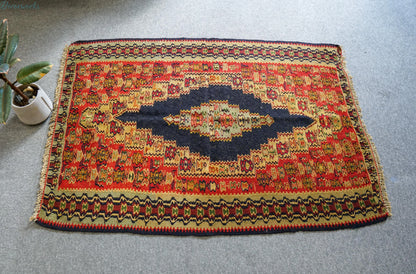 110×81cm セネ サナンダジ 手織り手織りオールドキリム - Decorworks