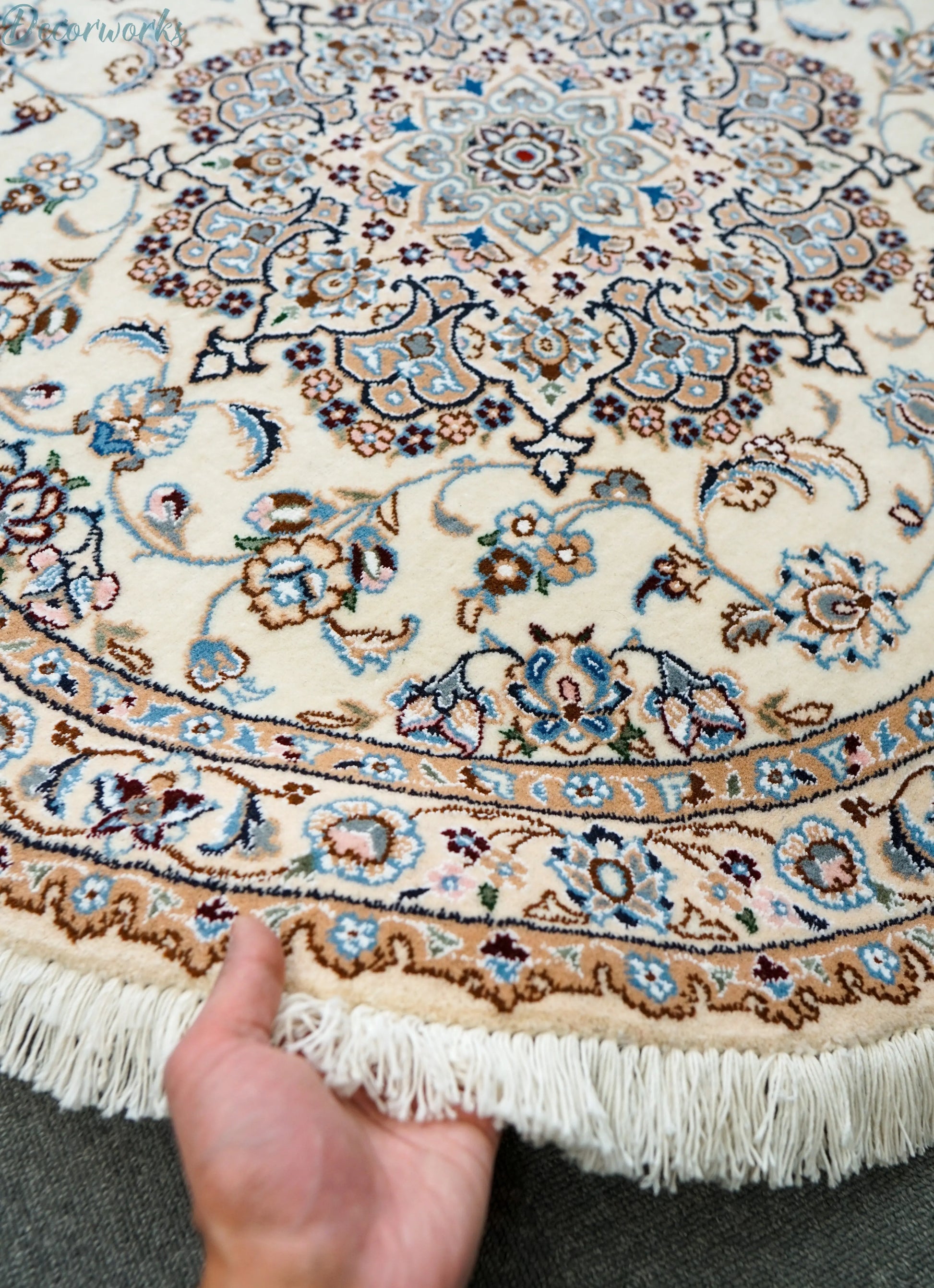 110cm 丸　ペルシャ手織り絨毯　 Decorworks