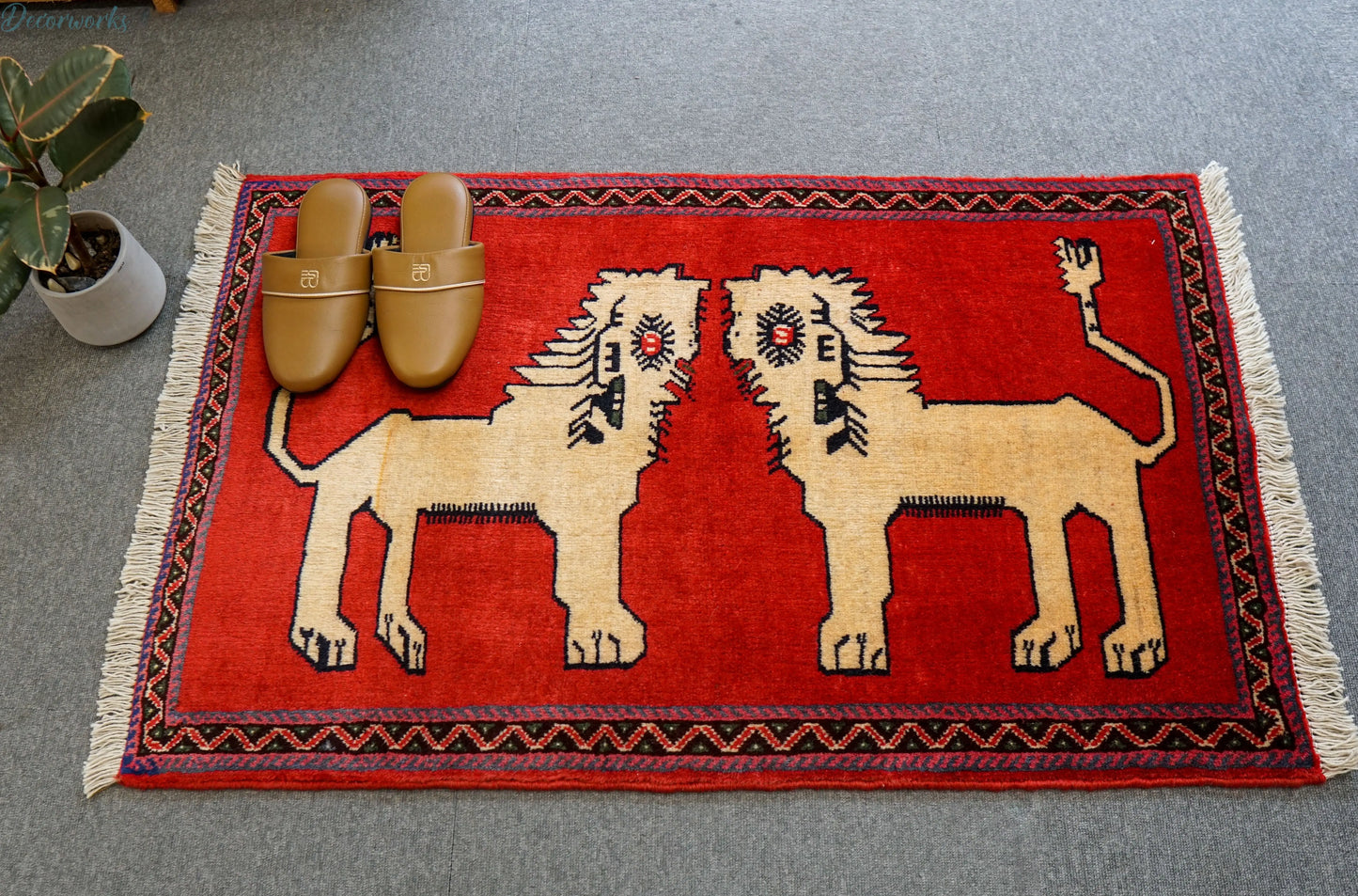 110x70cm 手織り ペルシャ絨毯　　オルードカシュカイ族 Decorworks