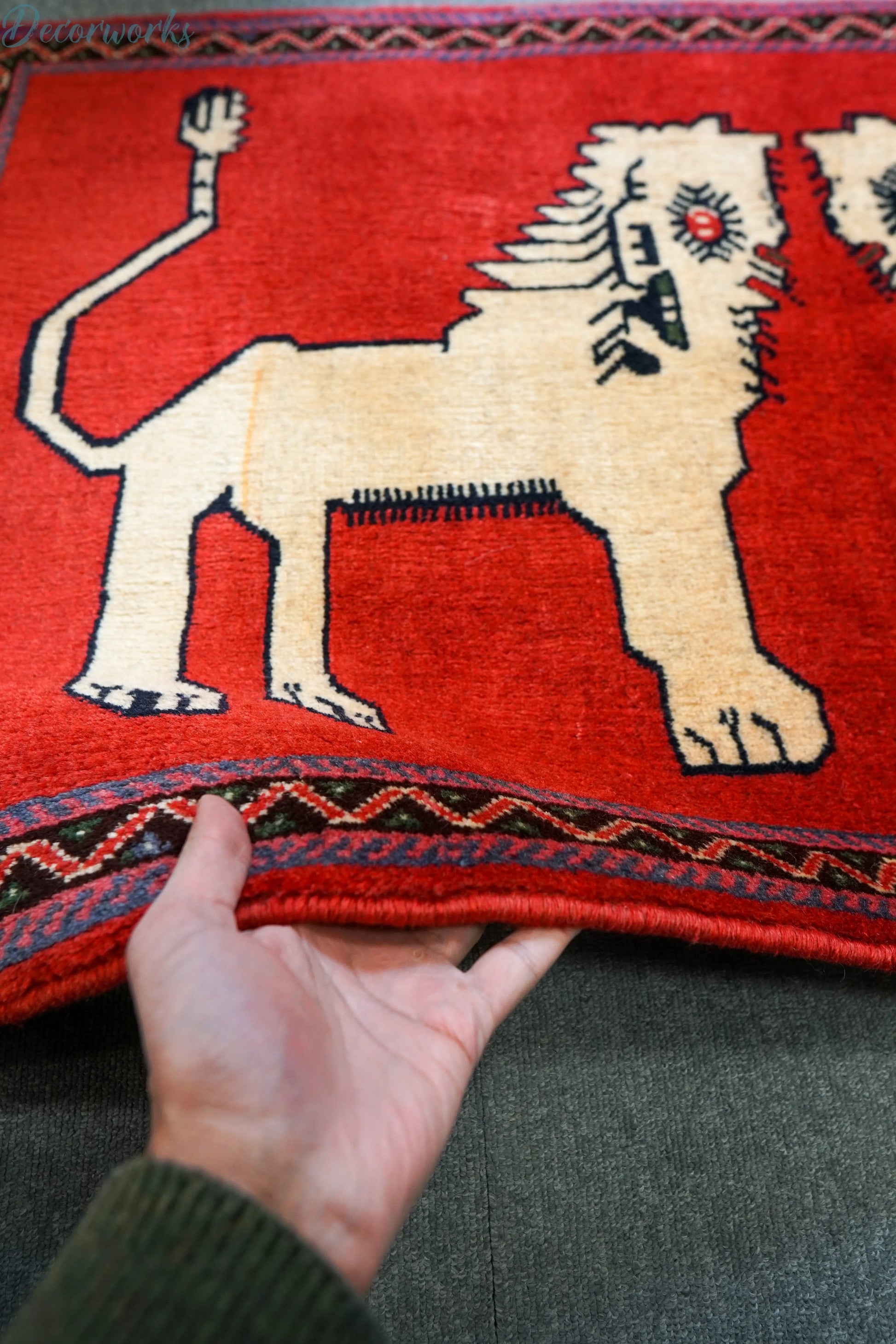 110x70cm 手織り ペルシャ絨毯　　オルードカシュカイ族 Decorworks